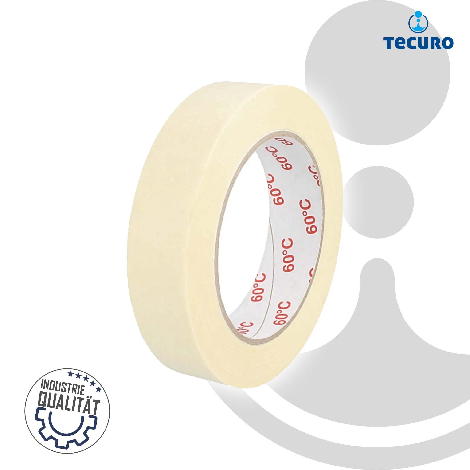 tecuro Klebeband Kreppband 225, flachgekrepptes Papierklebeband günstig online kaufen