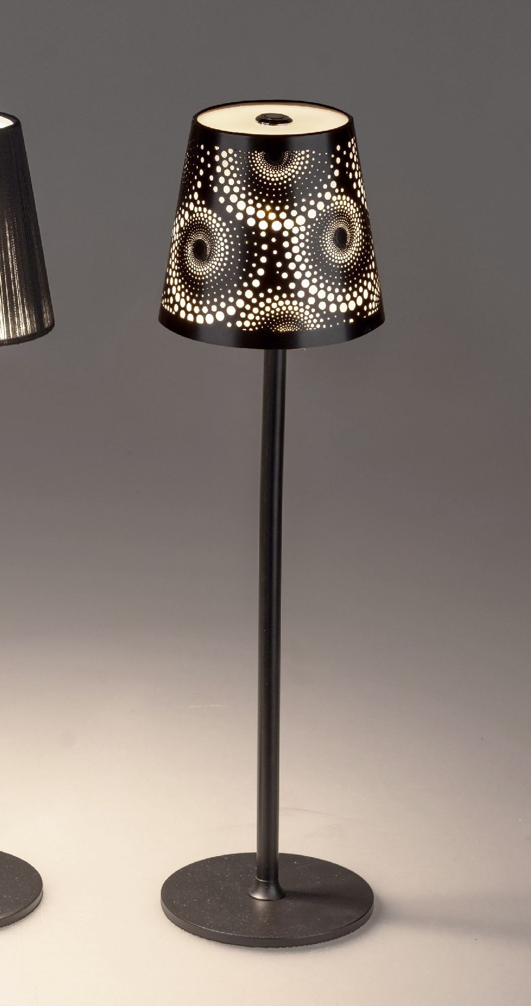 formano Nachttischlampe Touch, auf Fuß, Schwarz, Motiv: Kreise günstig online kaufen