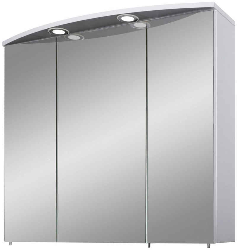 Schildmeyer Spiegelschrank Verona Breite 70 cm, 3-türig, 2 LED-Einbaustrahler, Schalter-/Steckdosenbox