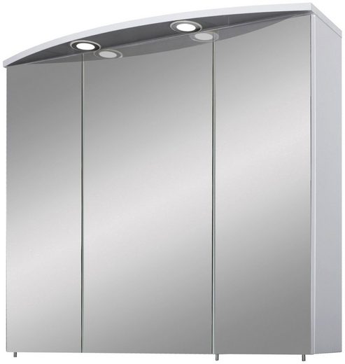 Schildmeyer Spiegelschrank »Verona« Breite 70 cm, 3-türig, 2 LED-Einbaustrahler, Schalter-/Steckdosenbox, Glaseinlegeböden, Made in Germany
