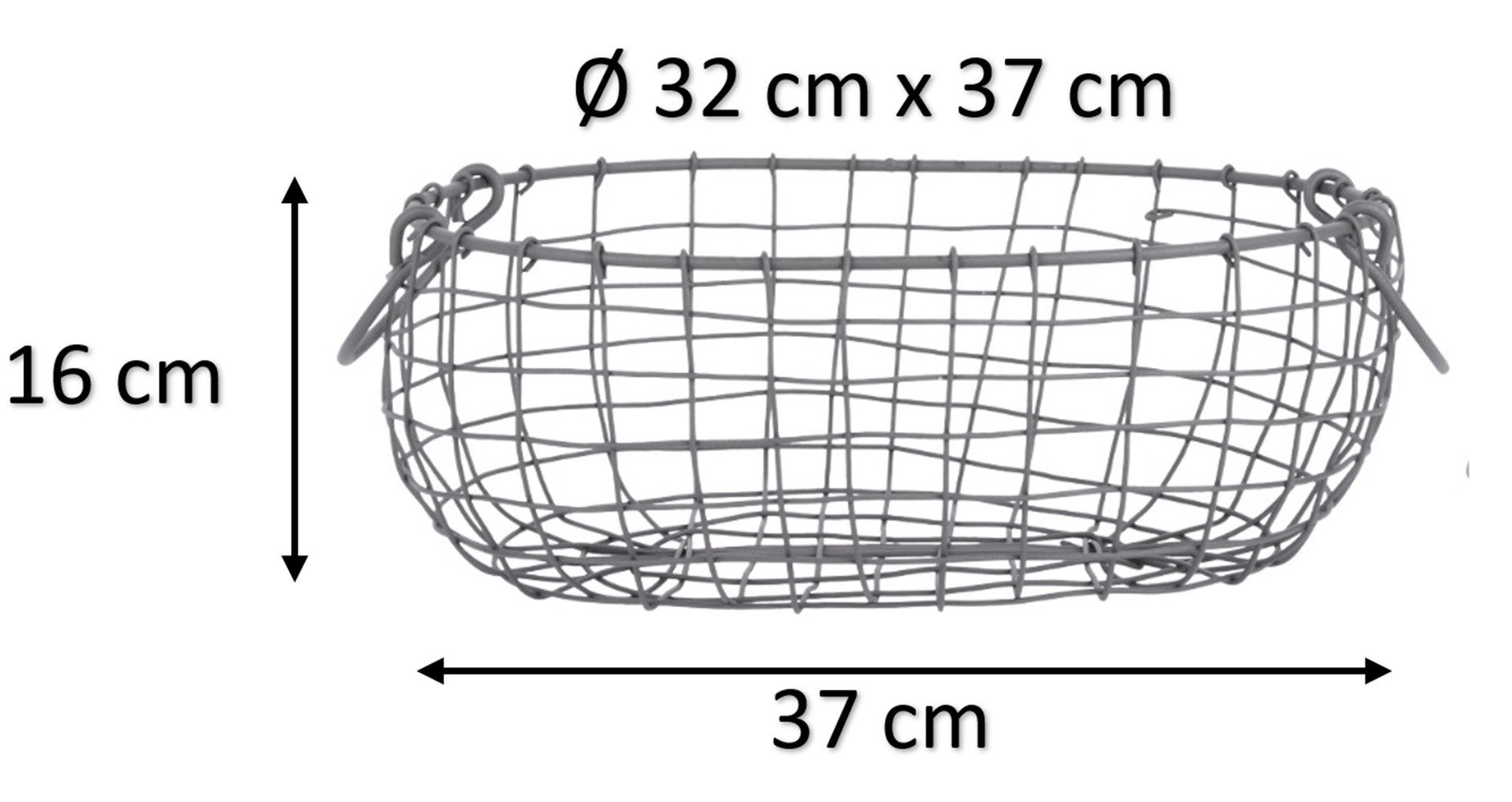 degawo Aufbewahrungsbox degawo Draht Korb -GROSS- oval L= 38,5cm Griffe Dek günstig online kaufen