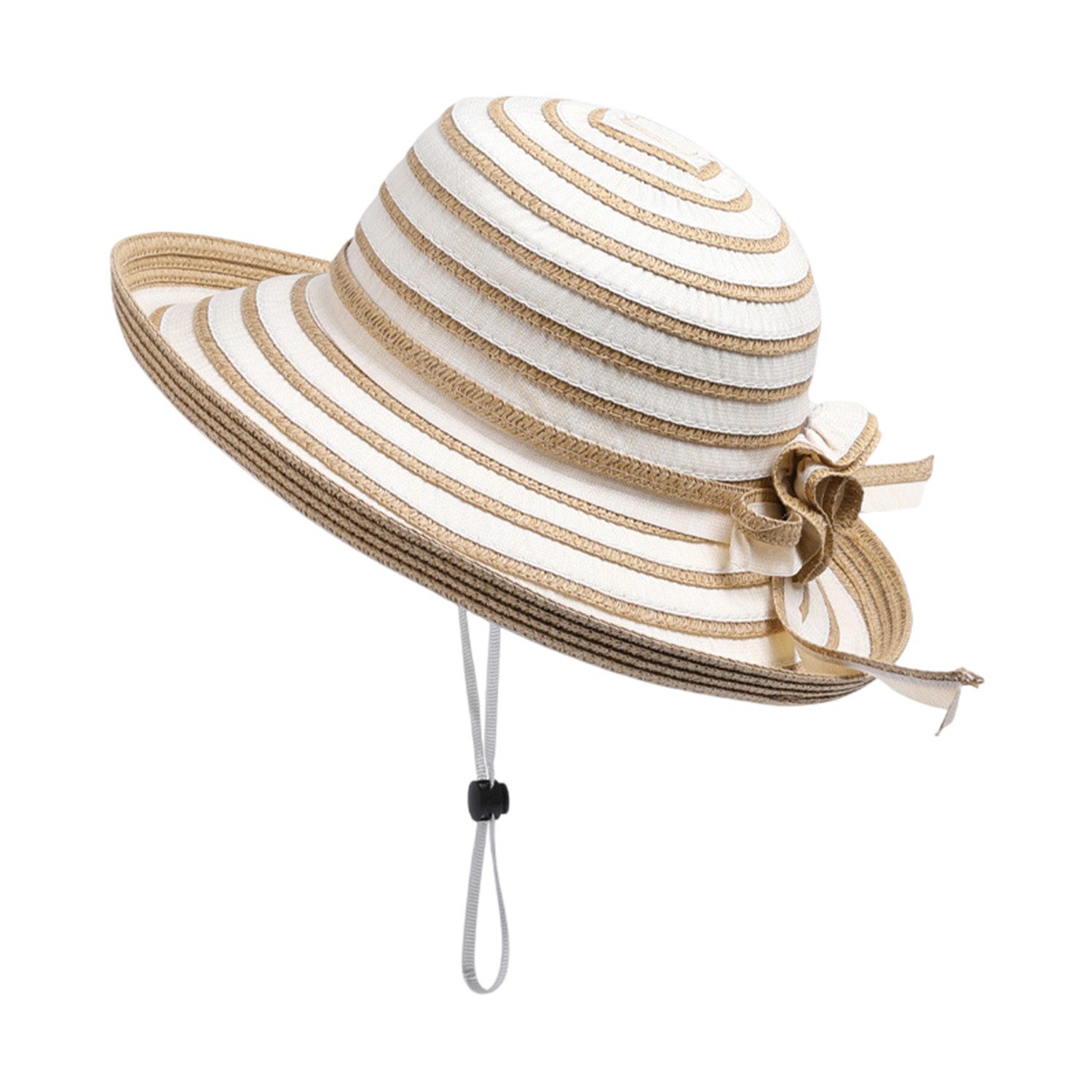 Refttenw Sonnenhut Einstellbar Bucket Hat, Sommer Strohhut, Sonnenhut