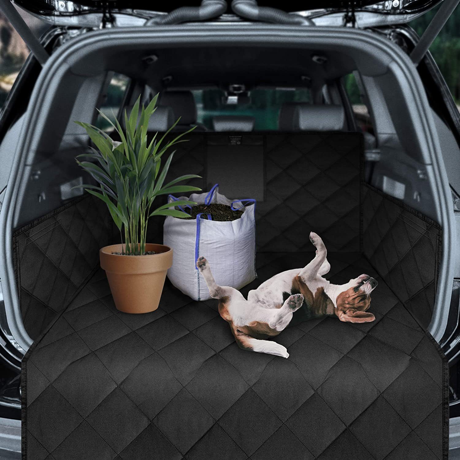 TRIXIE Auto Schondecke für Hunde, extra hohe Seitenteile