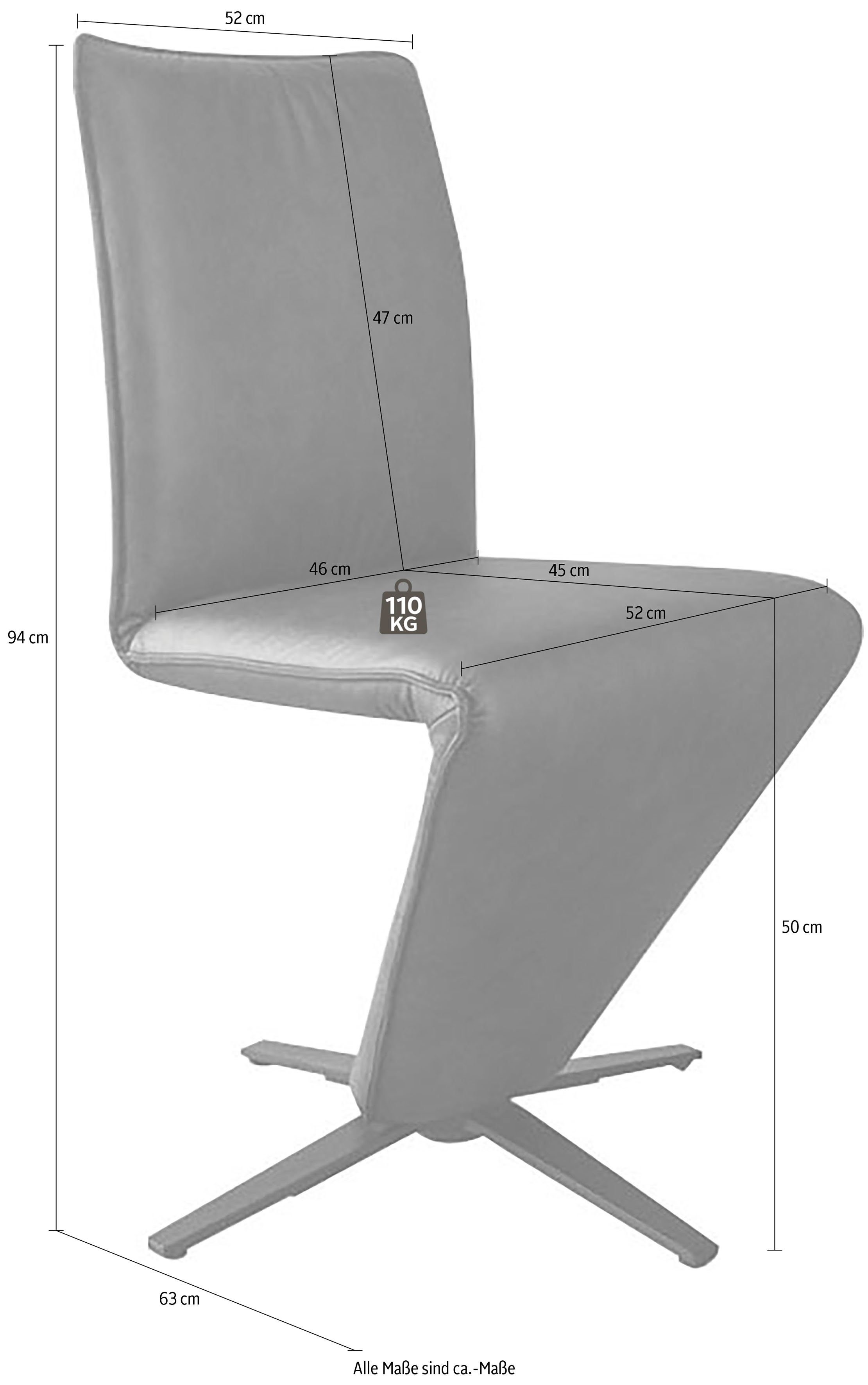 mit Komfort Wohnen in Drehstuhl & federnder Sitzschale, schwarz Deseo Stuhl Struktur K+W II, Sternfuß Metall