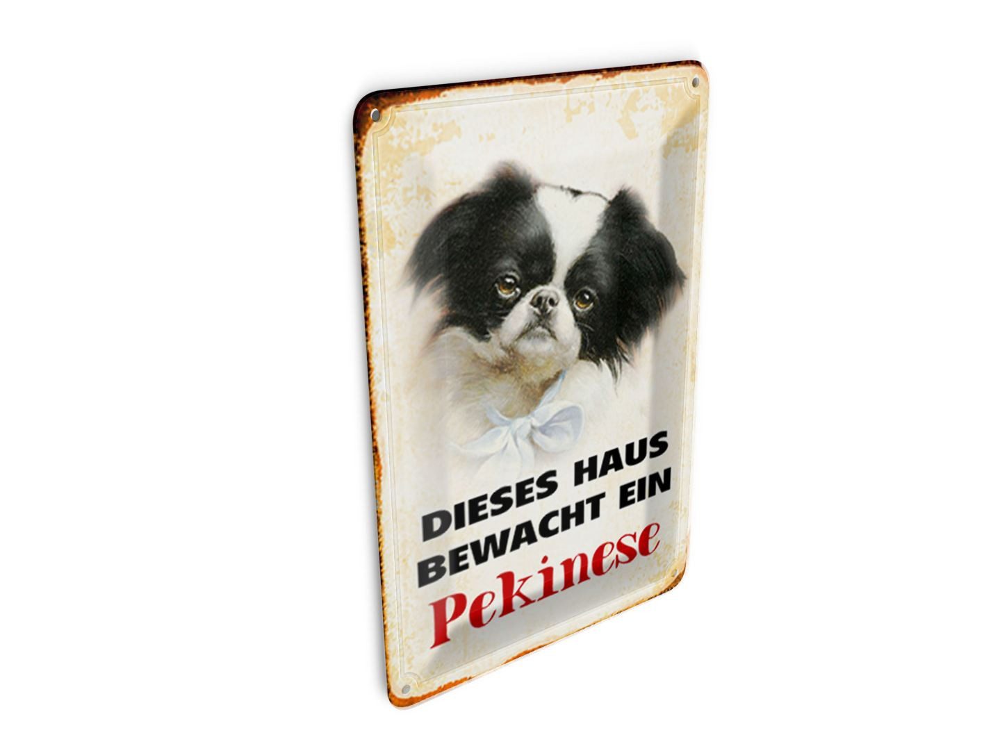 Femer GmbH Postkarte Hund 10x14 cm dieses Haus bewacht ein Pekinese, unfrankiert