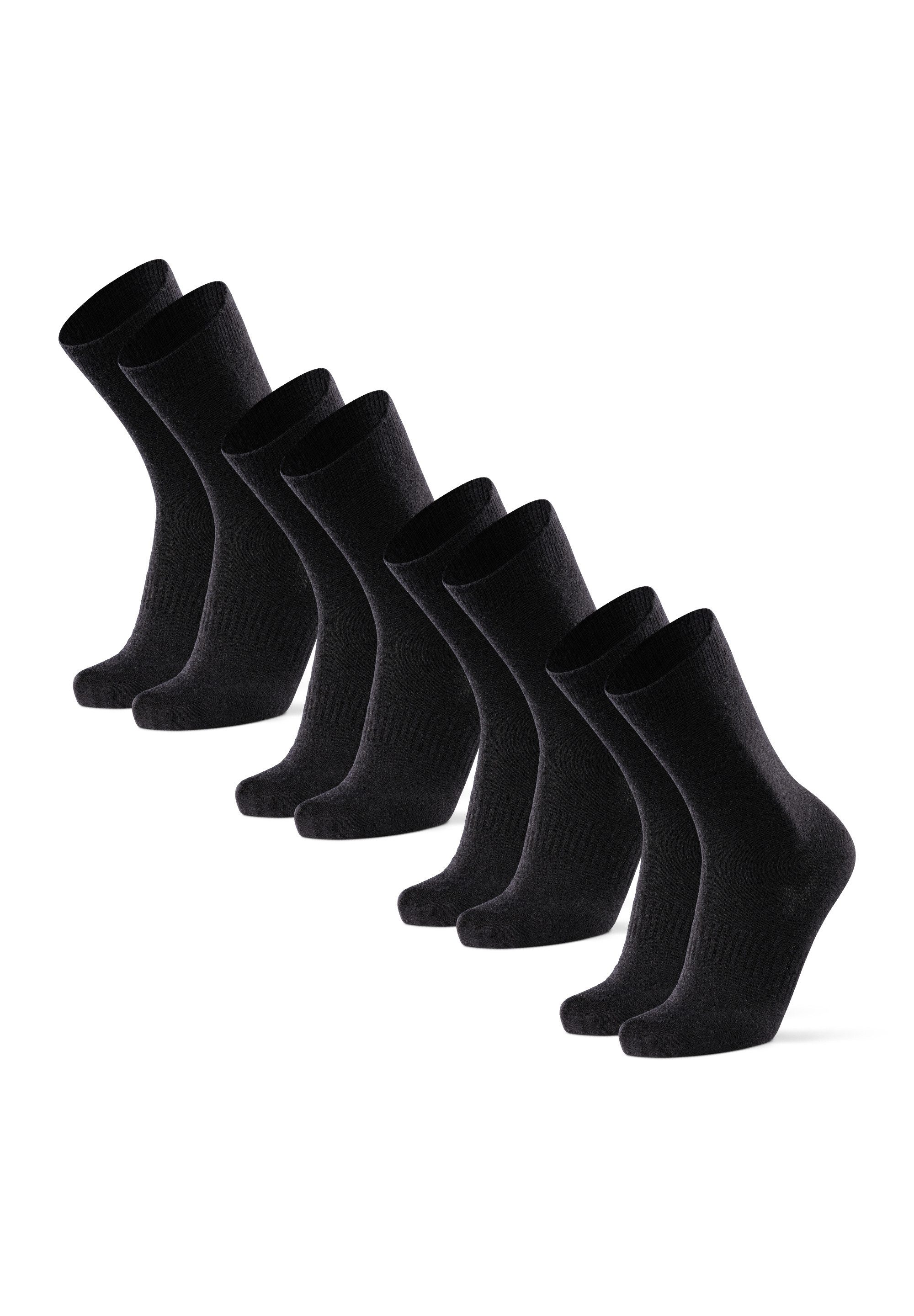 DANISH ENDURANCE Basicsocken Liner Crew 4 Paar Merino Liner Socken, Wandern, Anti‑Blasen, Geruchskontrolle