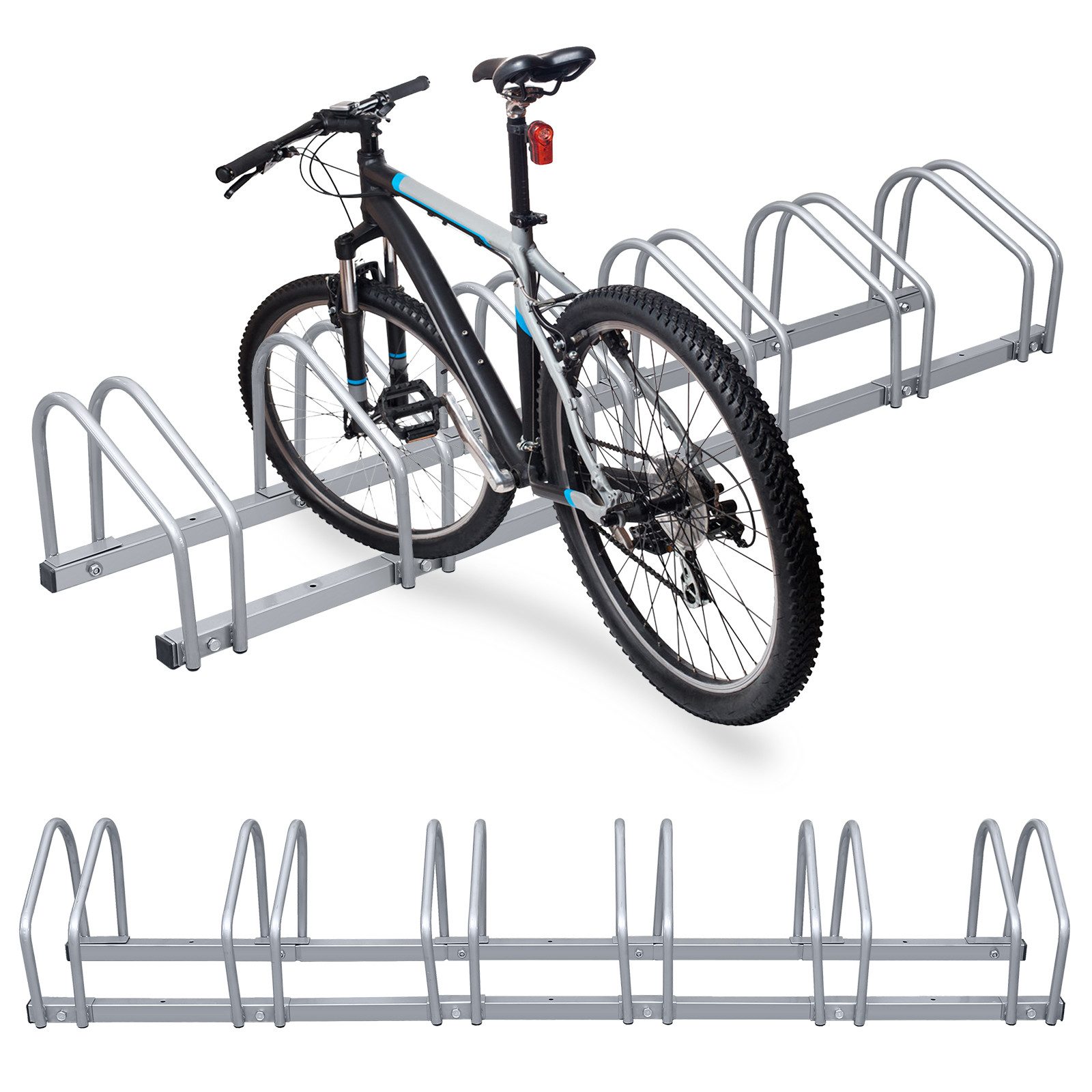 Clanmacy Fahrradständer Fahrradständer mit 6 Fahrräder 160cm Bodenständer Aufstellständer (1-St)