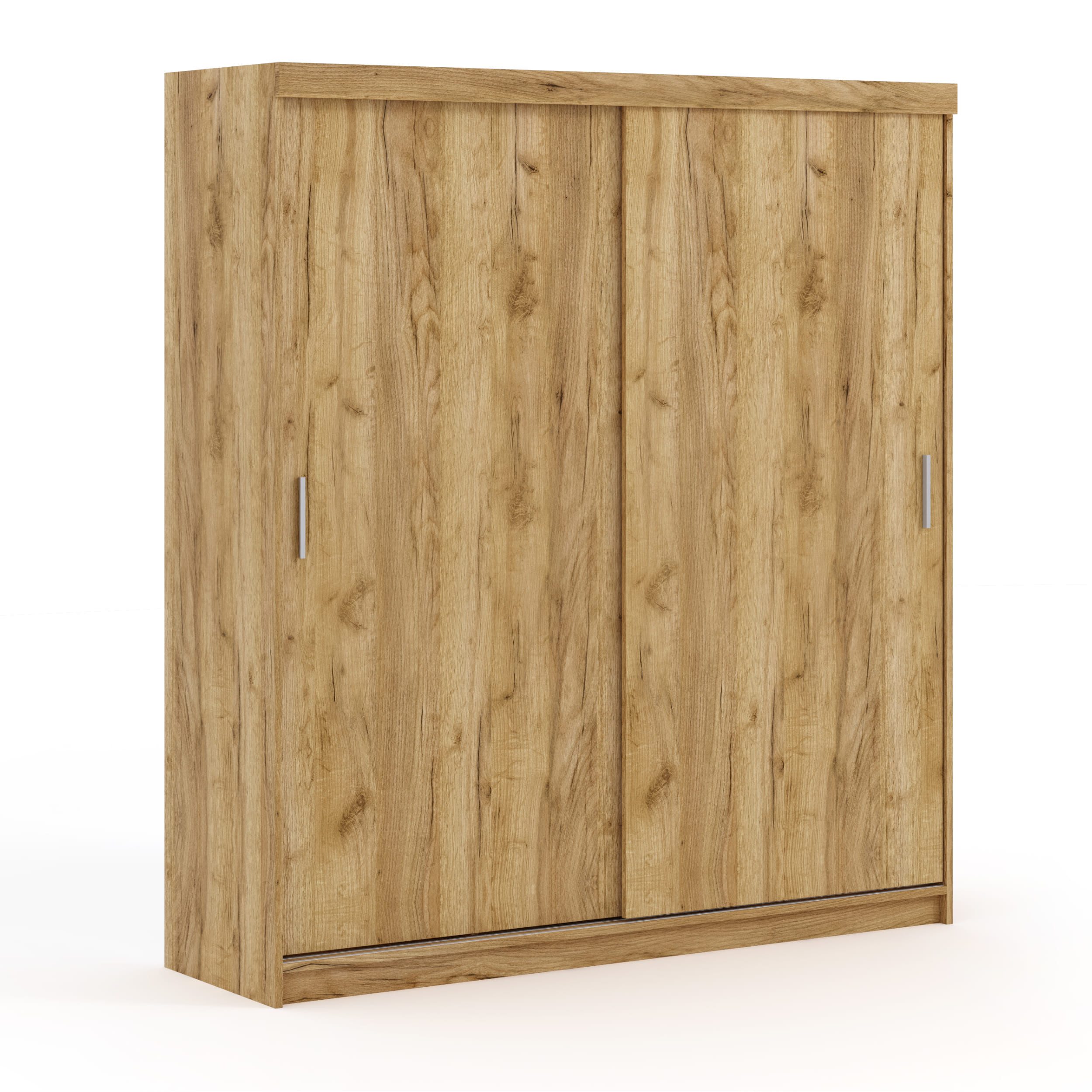 MOEBLO Kleiderschrank LEXI (mit Schiebetüren, Garderobe mit Einlegeböden und Kleiderstange, mit flexibler Innendekor Konfiguration) - (BxHxT): 203x217x62 cm