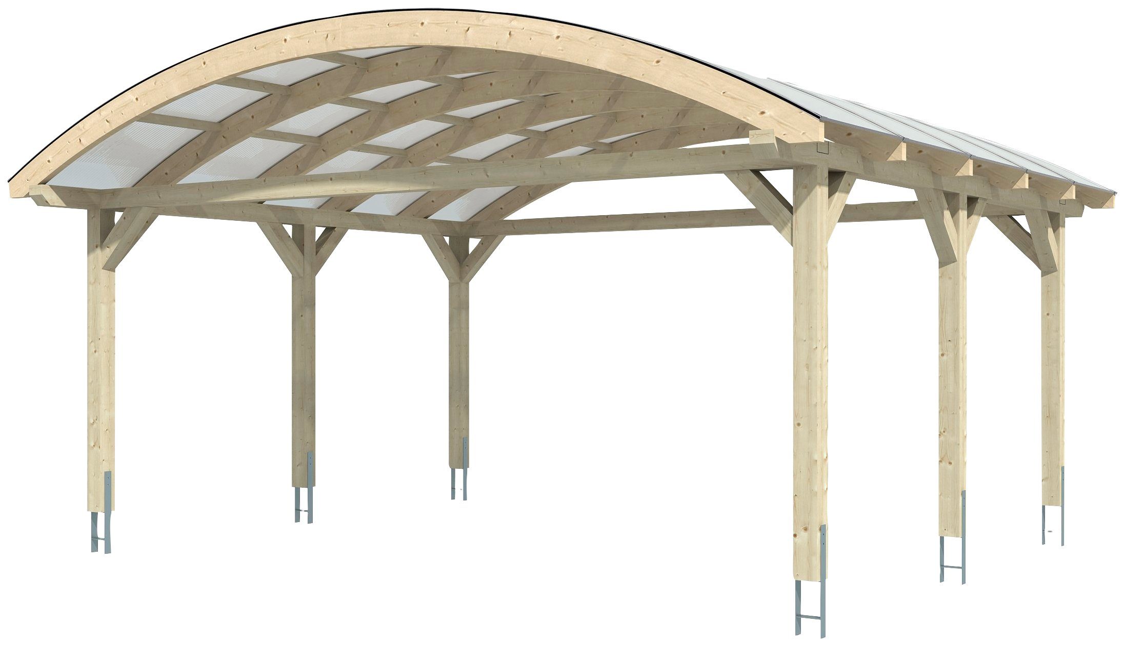 Skanholz Doppelcarport Franken, BxT: 635x541 cm, 220 cm Einfahrtshöhe