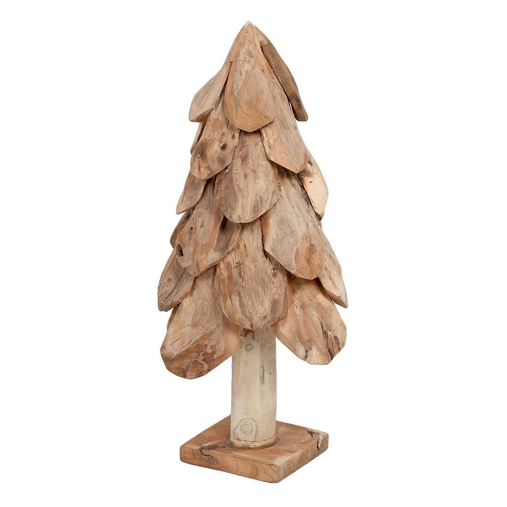 LebensWohnArt Dekoobjekt Teak Deko Baum BOOM ca. H60cm Tannenbaum Massivholz