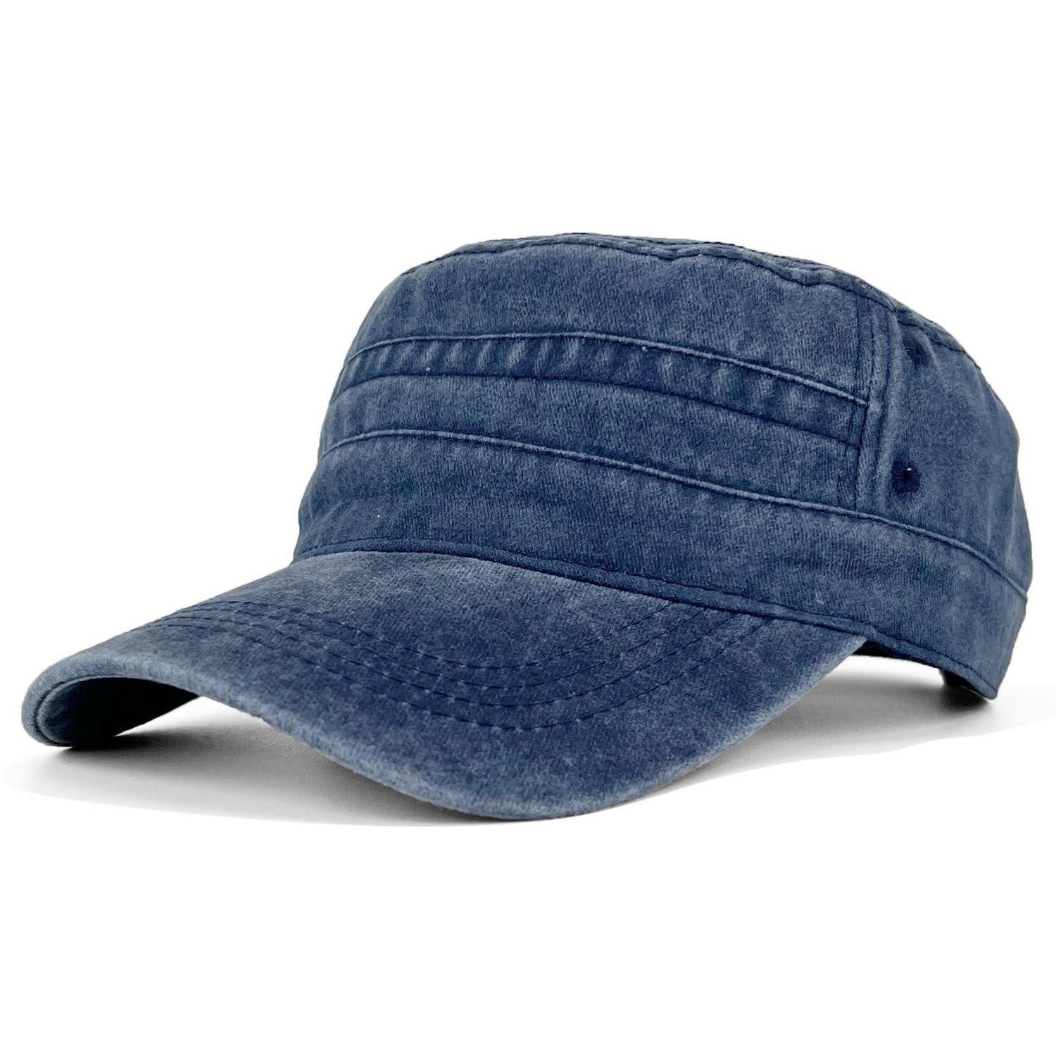LuxusKollektion Army Cap Baseballkappe Vintage Baumwolle verstellbar Herren Damen Marineblau
