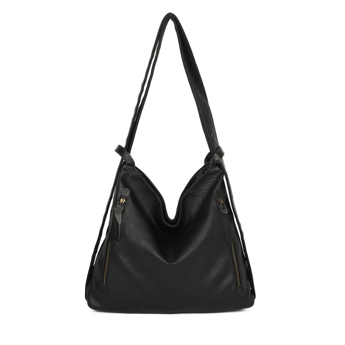 ITALYSHOP24 Schultertasche Damen Rucksack Handtasche Schultertasche, leicht günstig online kaufen