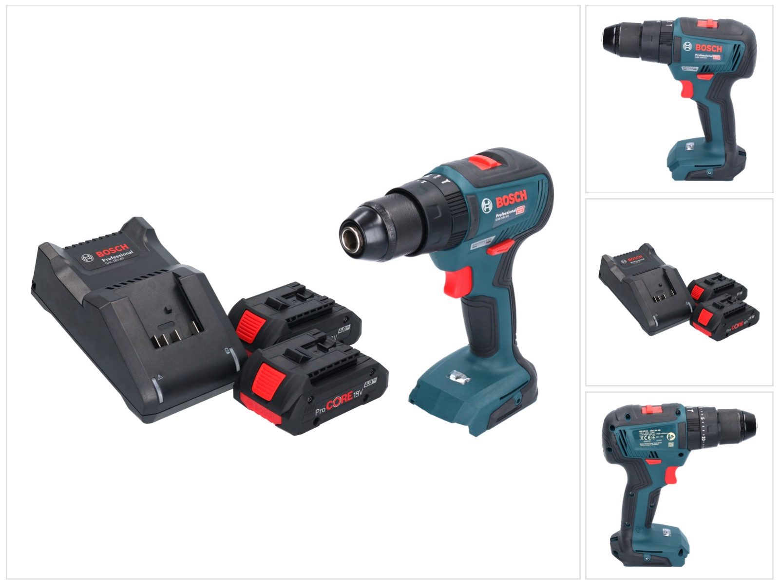 Bosch Professional Schlagbohrmaschine GSB 18V-55 Professional Akku Schlagbohrschrauber 18 V 55 Nm Brushless