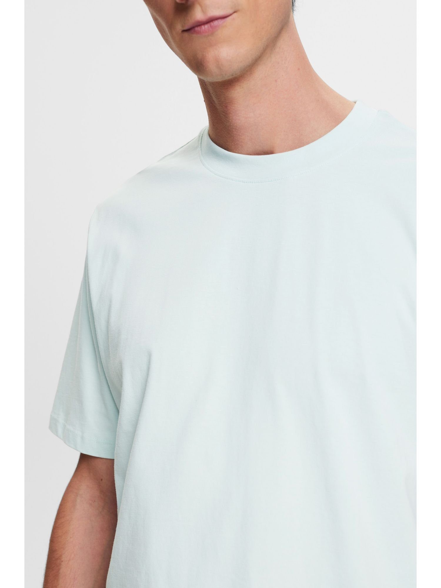 (1-tlg) mit LIGHT T-Shirt Rundhalsausschnitt Esprit AQUA Baumwoll-T-Shirt GREEN