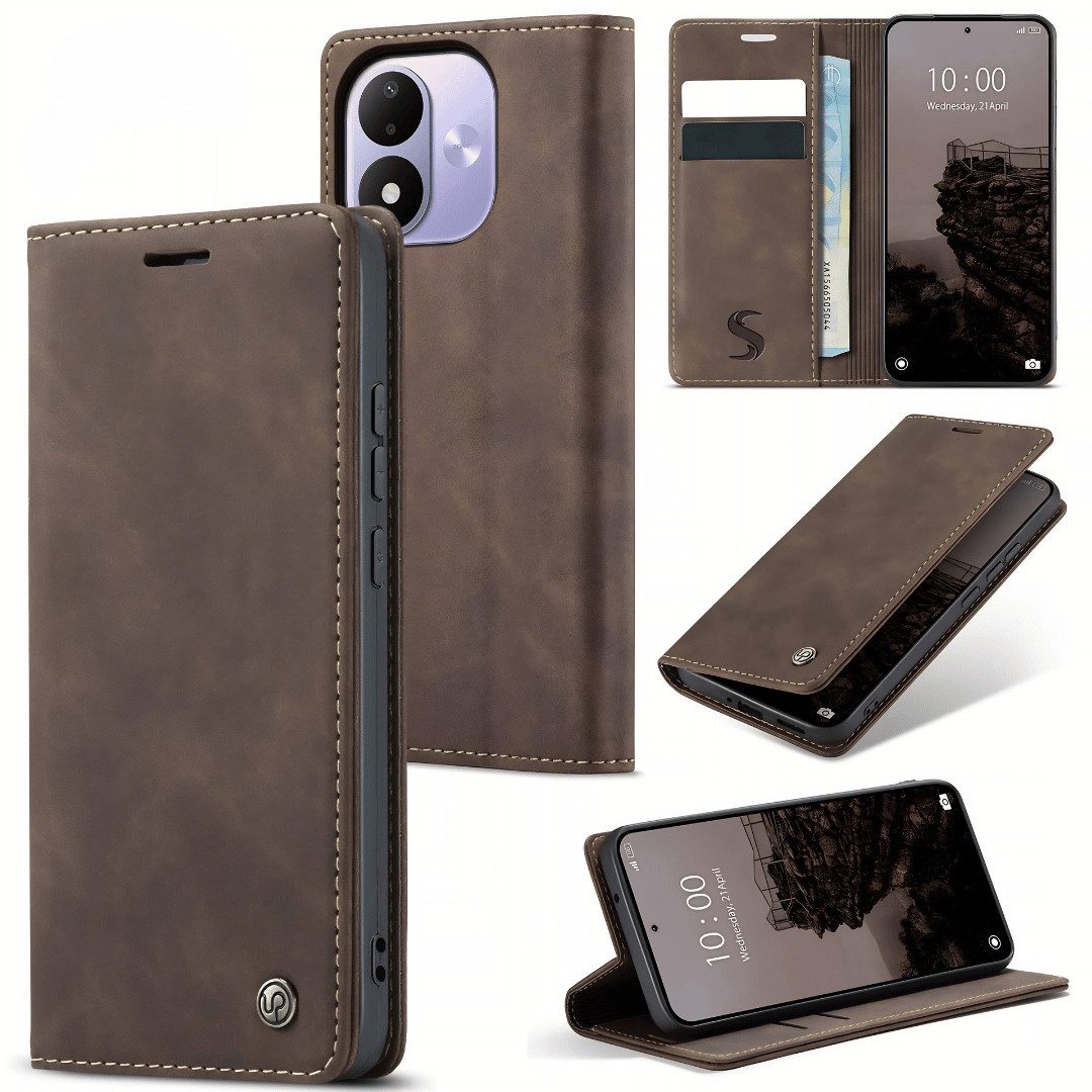 SmartUP Smartphone-Hülle für Xiaomi Redmi Note 17 5G Klapphülle Fliphülle Tasche Case Cover 6,99, integrierte Standfunktion, Kartenfächer