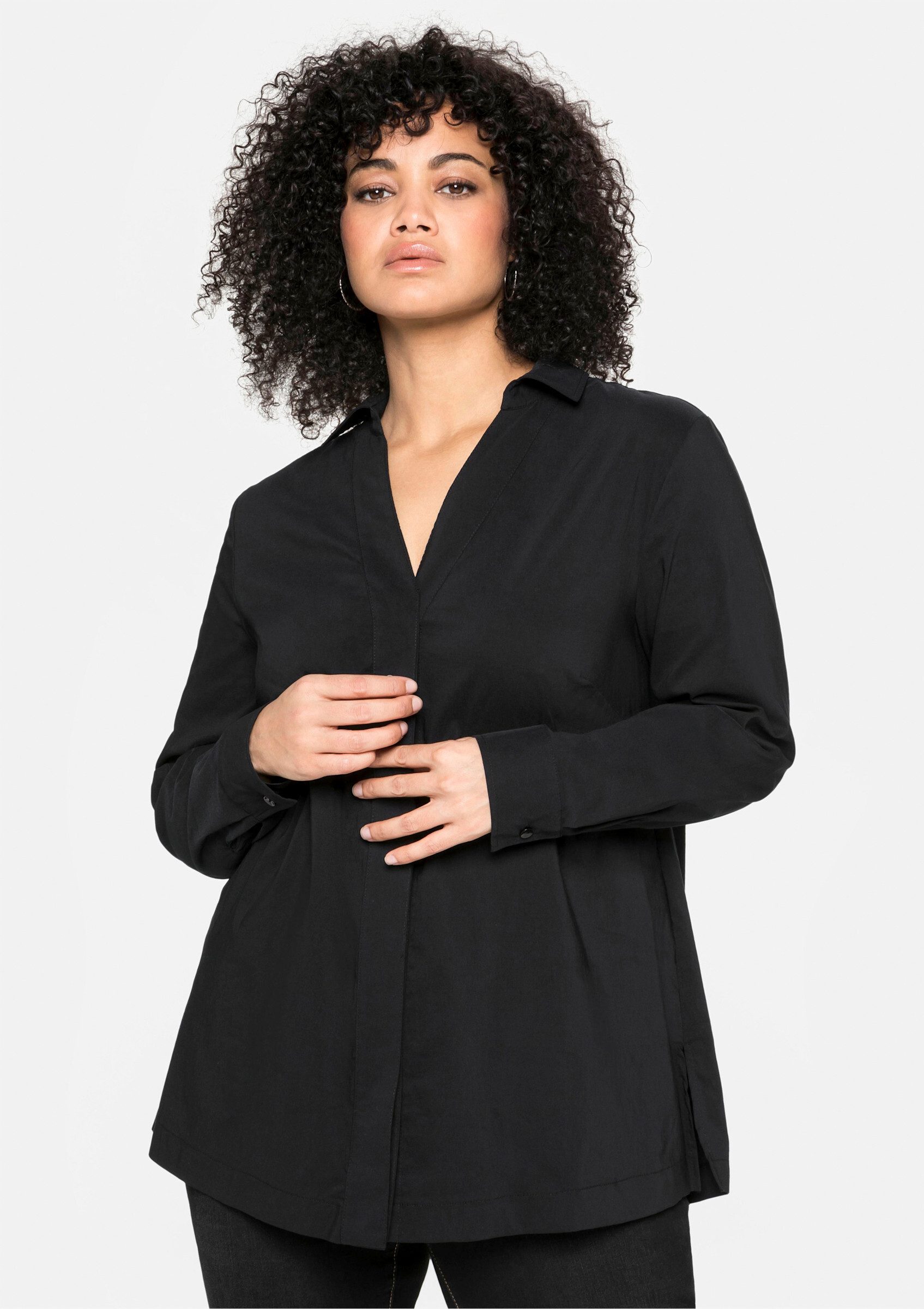 Sheego Klassische Bluse Hemdbluse günstig online kaufen