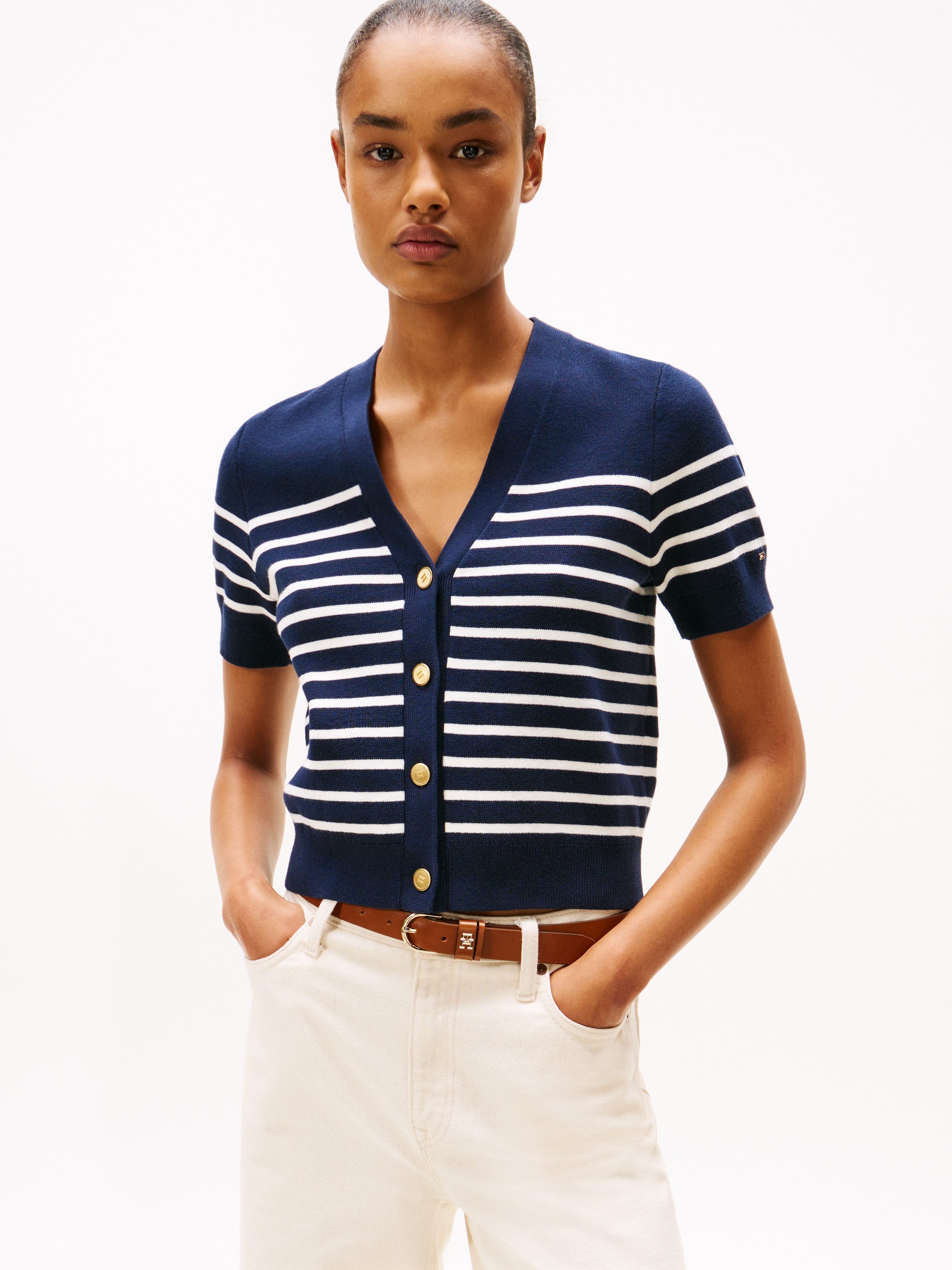 Tommy Hilfiger Strickjacke CO JERSEY MID günstig online kaufen