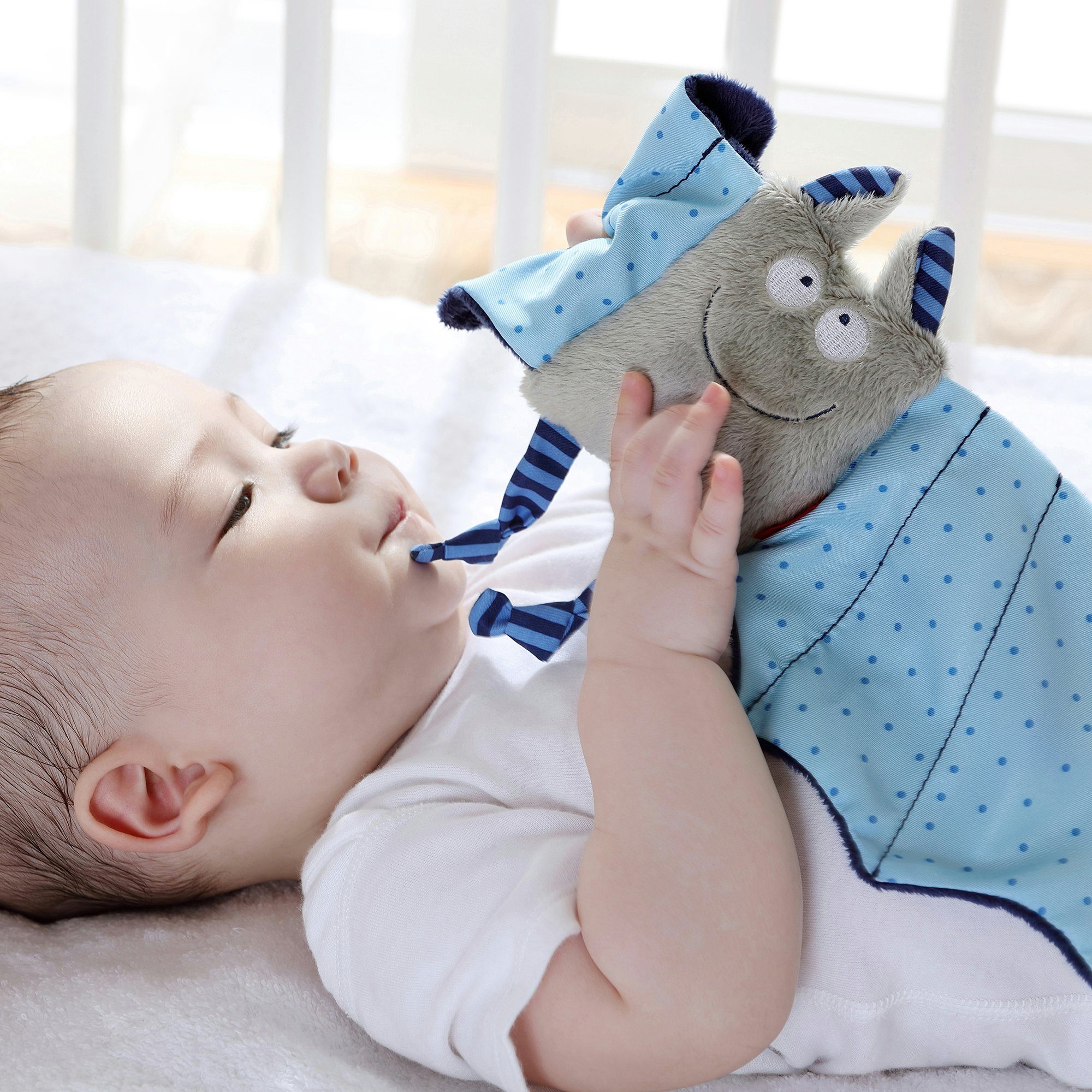 Kinder Babyernährung Sigikid Schnuffeltuch Fledermaus, blau