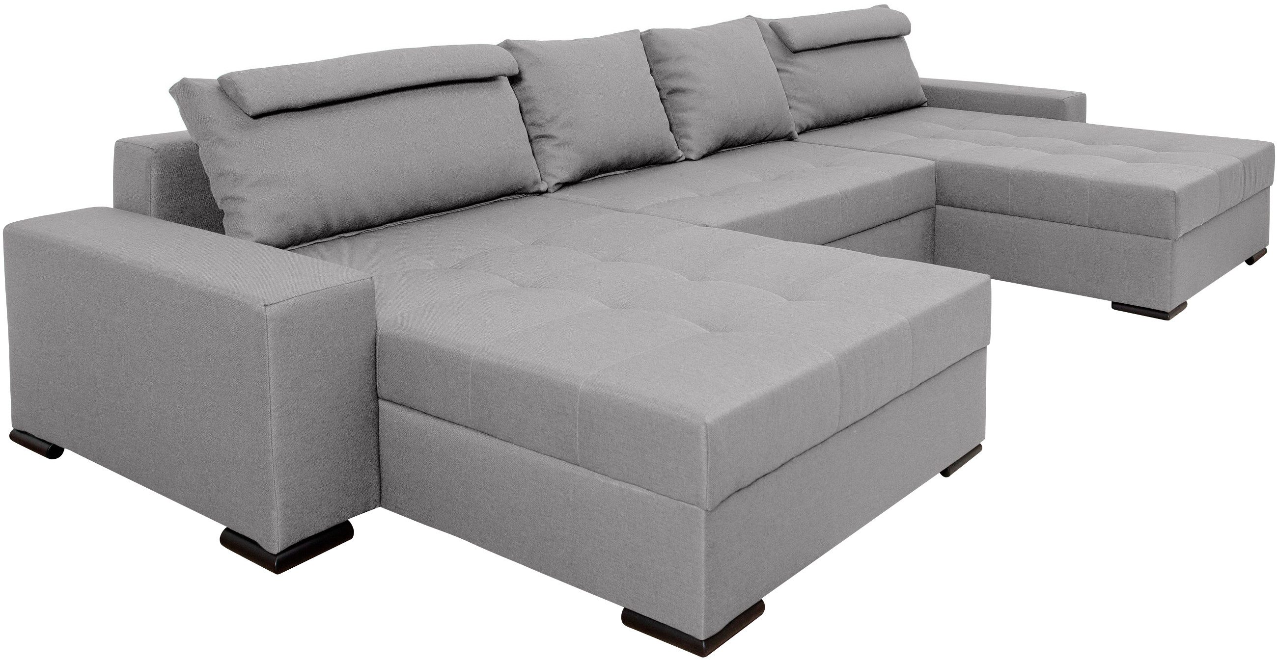 COLLECTION AB Wohnlandschaft Josy XXXL-Relax U-Form, B: 352 cm, Schlaffunktion, Bettkasten & 2 Nackenkissen, Federkern – Bild 4 von 5