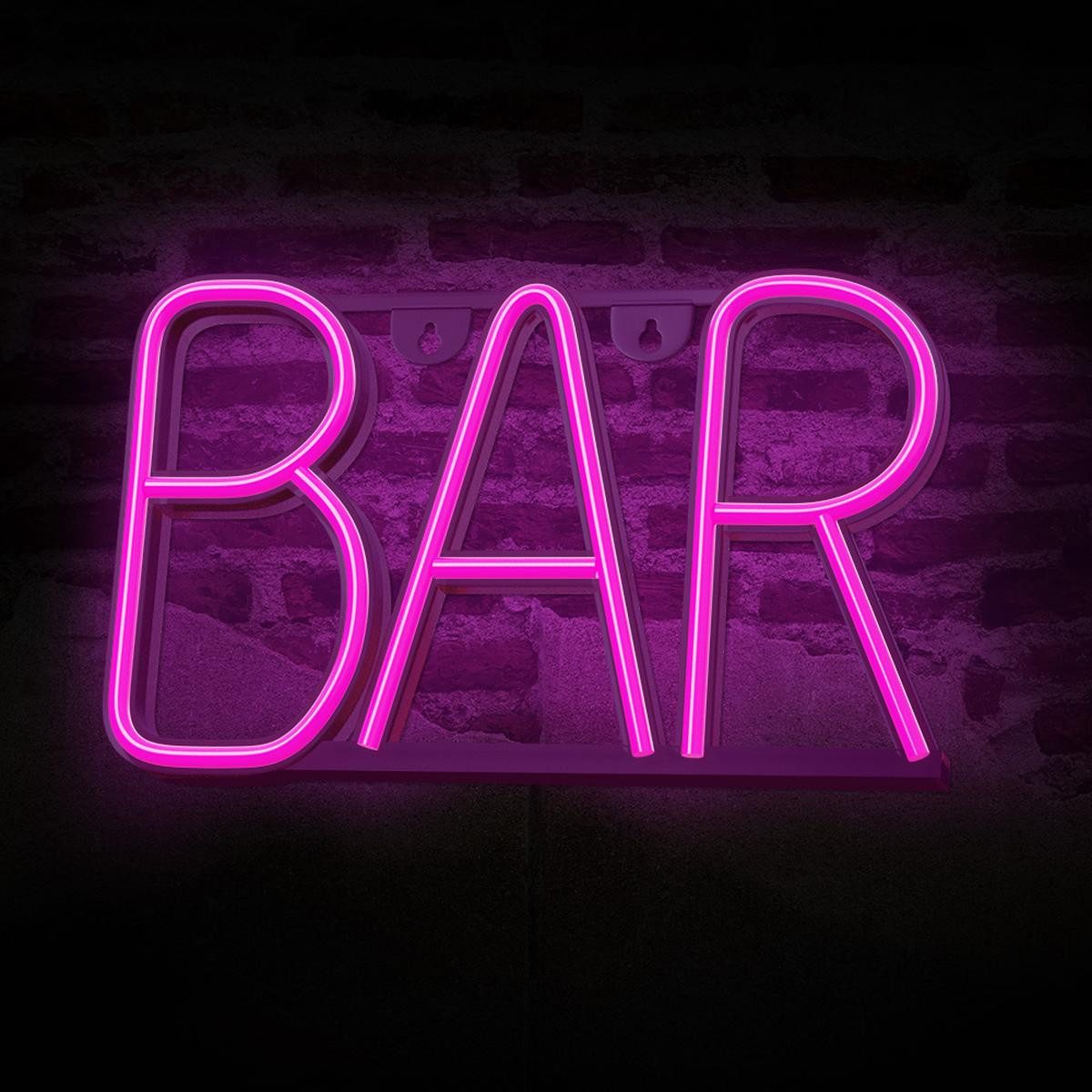 Forever Light LED Dekolicht Forever Light Neon LED Leuchte "BAR" Pink – FLN günstig online kaufen