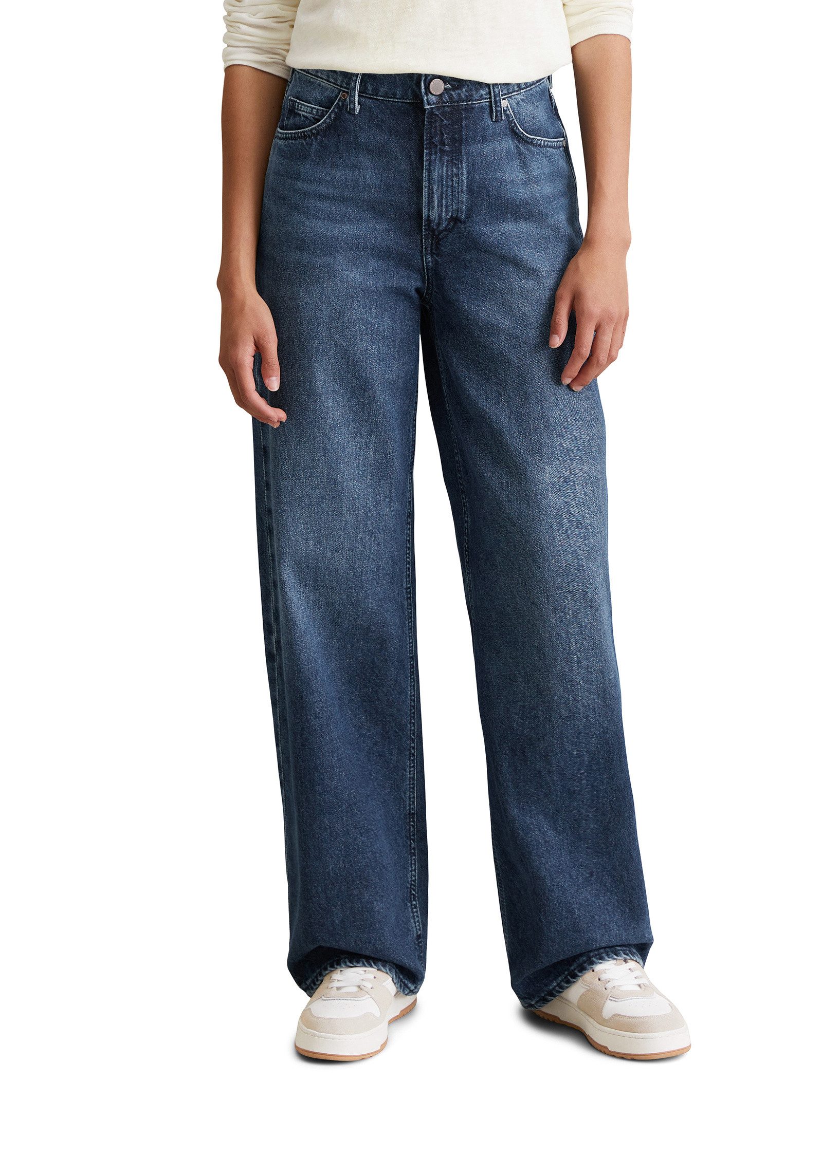 Marc O'Polo DENIM Weite Jeans aus Baumwolle ohne Stretch