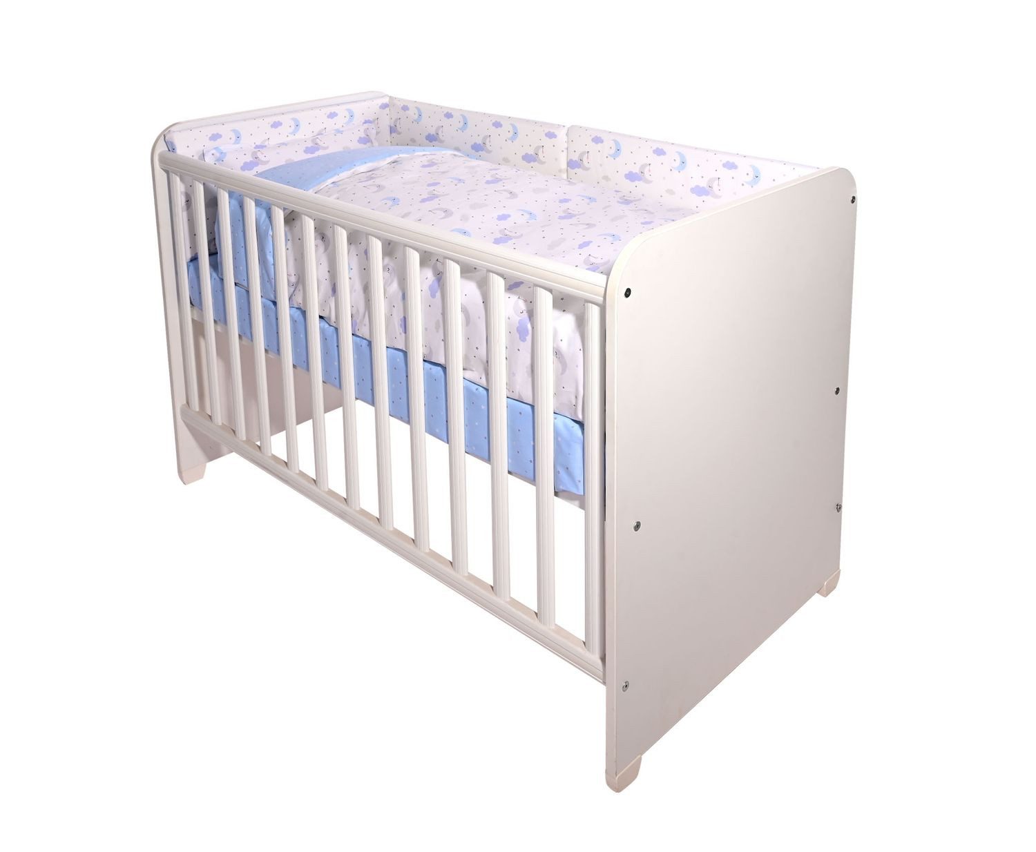 Lorelli Babybettwäsche Babybettwäsche Set Smile 6-tlg, Baumwolle, 6 teilig, Decke 140x95 Kissen 43x35 Bett 120x60