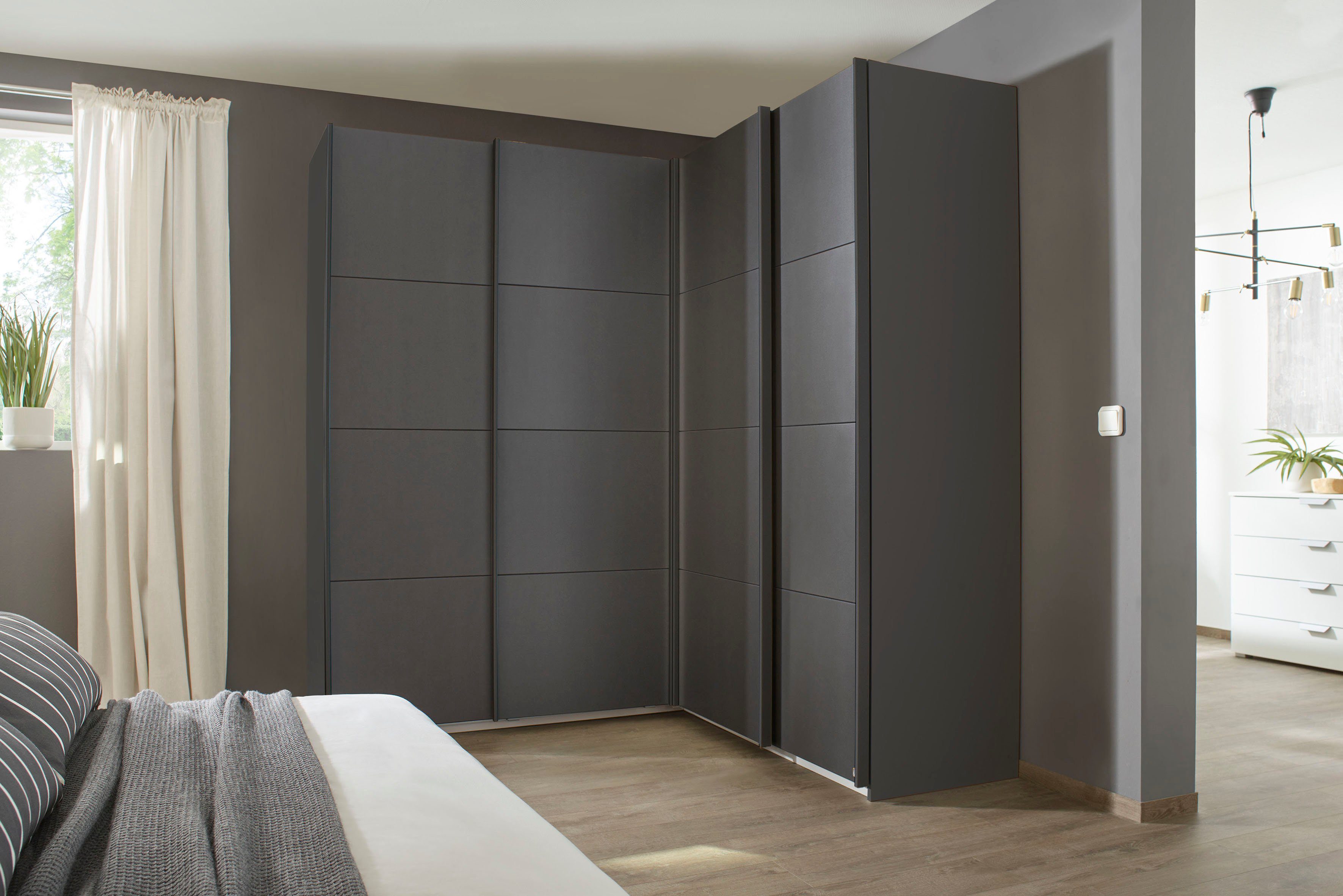 rauch Schwebetürenschrank "Quadra" Eckschrank inkl. Türendämpfer und Schubl günstig online kaufen