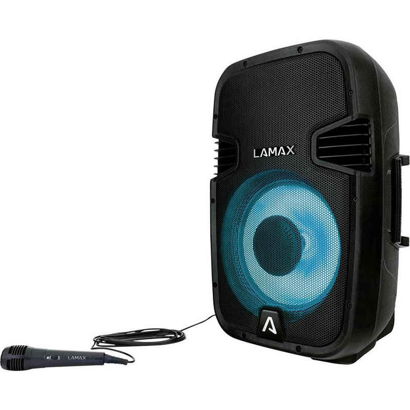 LAMAX Party-Lautsprecher PartyBoomBox 500 Lautsprecher (spritzwassergeschützt, Stimmungslicht, wiederaufladbar)