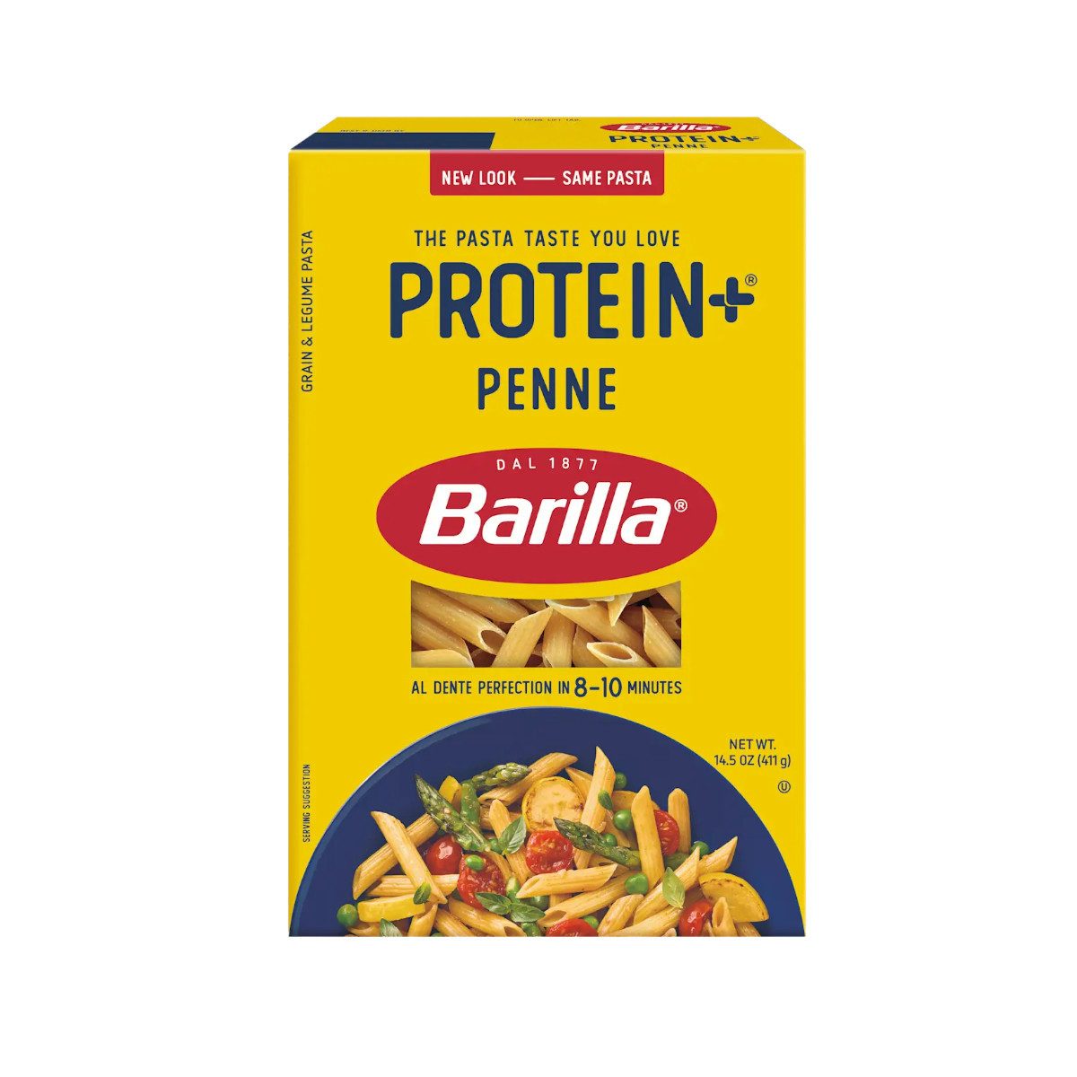 Barilla Nudeln, Barilla Penne Rigate Protein Plus mit Erbsenprotein Packung 400g