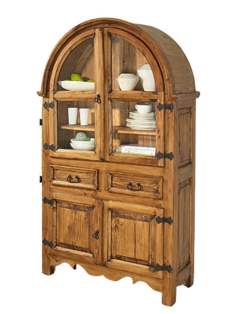 WOLF MÖBEL Vitrine MEXIKO Rundbogenvitrine (110x46x190)