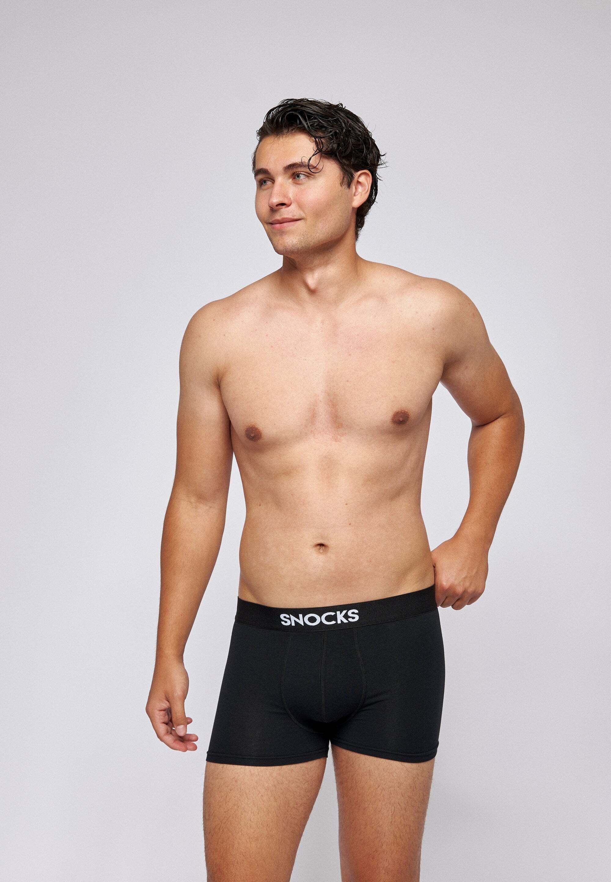 SNOCKS Boxershorts Enge Herren Unterhose aus Naturfaser-Viskose (3-St) besonders weich und angenehm auf der Haut