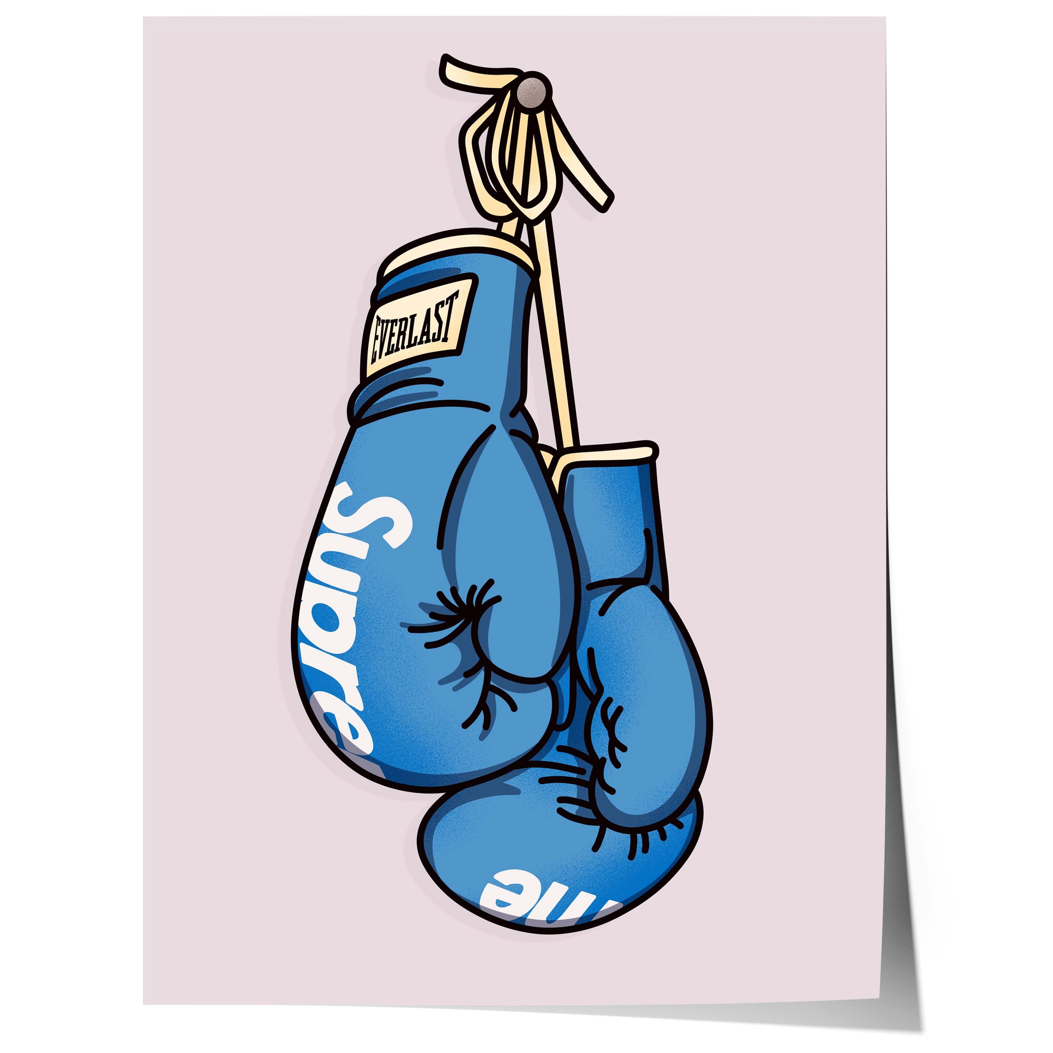 JUSTGOODMOOD Poster Boxhandschuhe Geschenkidee Box Artwork Streetwear Boxing Design Urban, (1 St)