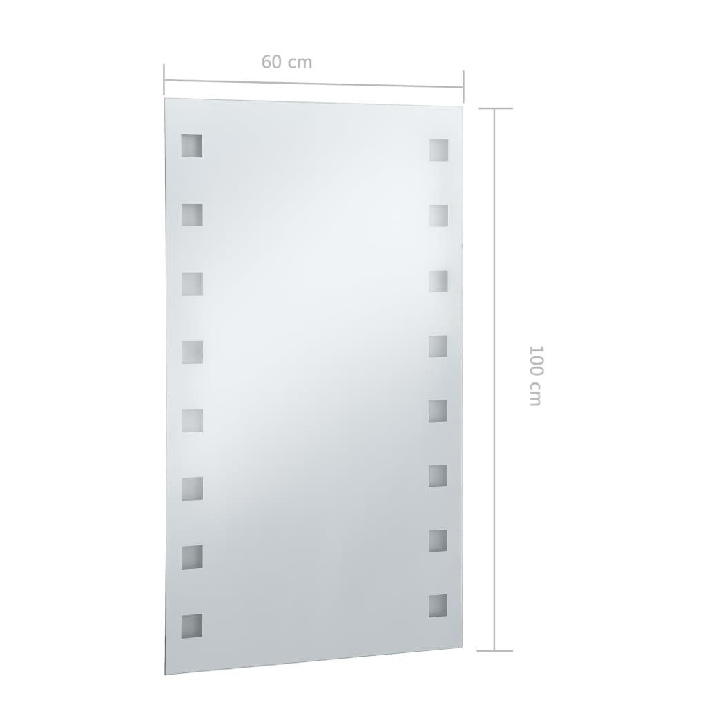 furnicato Wandspiegel Badezimmer-mit LEDs cm 60x100
