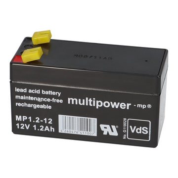 Multipower Multipower Blei-Akku MP1,2-12 Pb 12V 1,2Ah VdS G107032, Faston 4,8 Bleiakkus