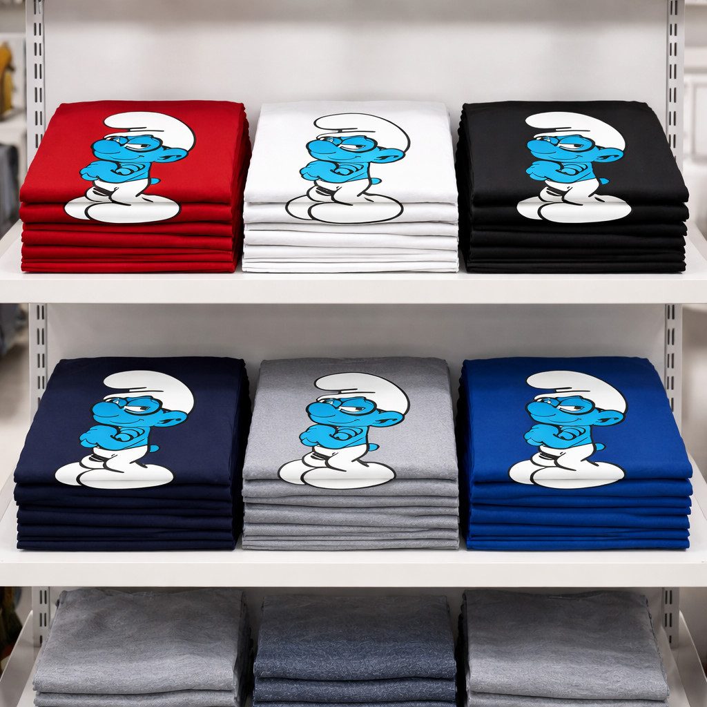 Blondie & Brownie T-Shirt Herren Schlaubi Schlumpf Schlümpfe Schlumpfine