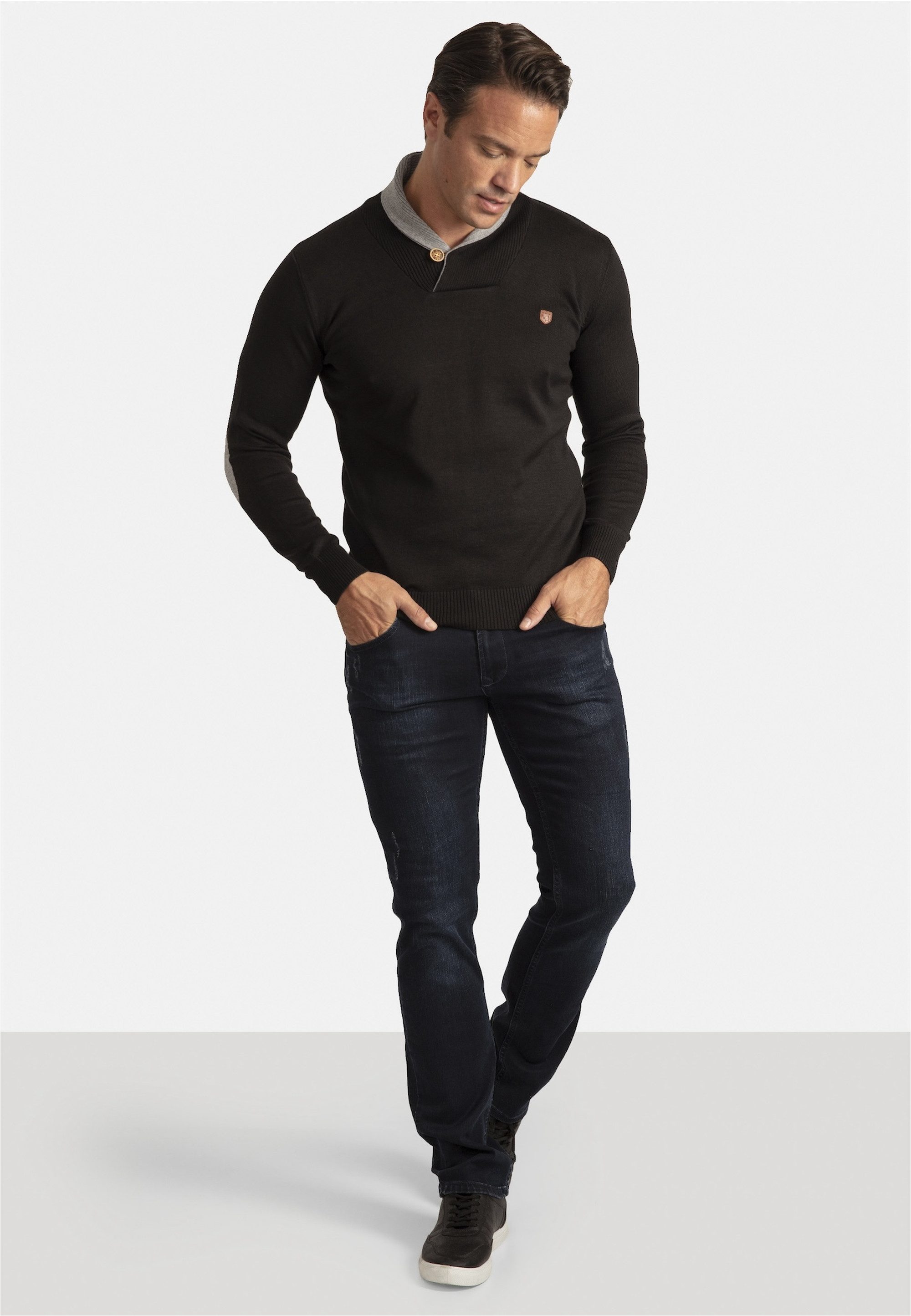 SIR RAYMOND TAILOR Strickpullover Erasmo mit gemütlichem Stehkragen