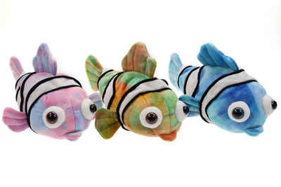 ELLUG Kuscheltier »Plüsch Kuscheltier Plüsch-Clownfisch Fisch mit Glitzeraugen 28cm, Kinder Geschenk kuscheln Begleiter« (1-St), zufällige Farbauswahl