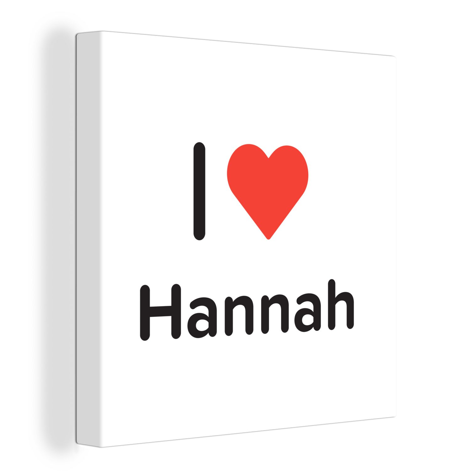 OneMillionCanvasses® Leinwandbild Ich liebe Hannah Mädchen, (1 St