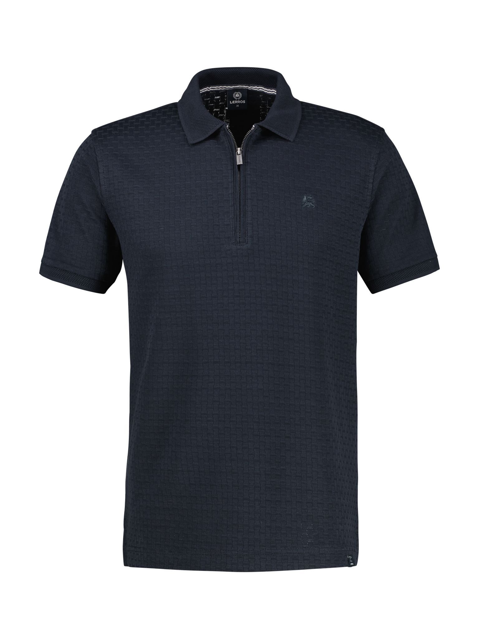 Poloshirt Poloshirt mit Reißverschlusskragen in Strukturqualität