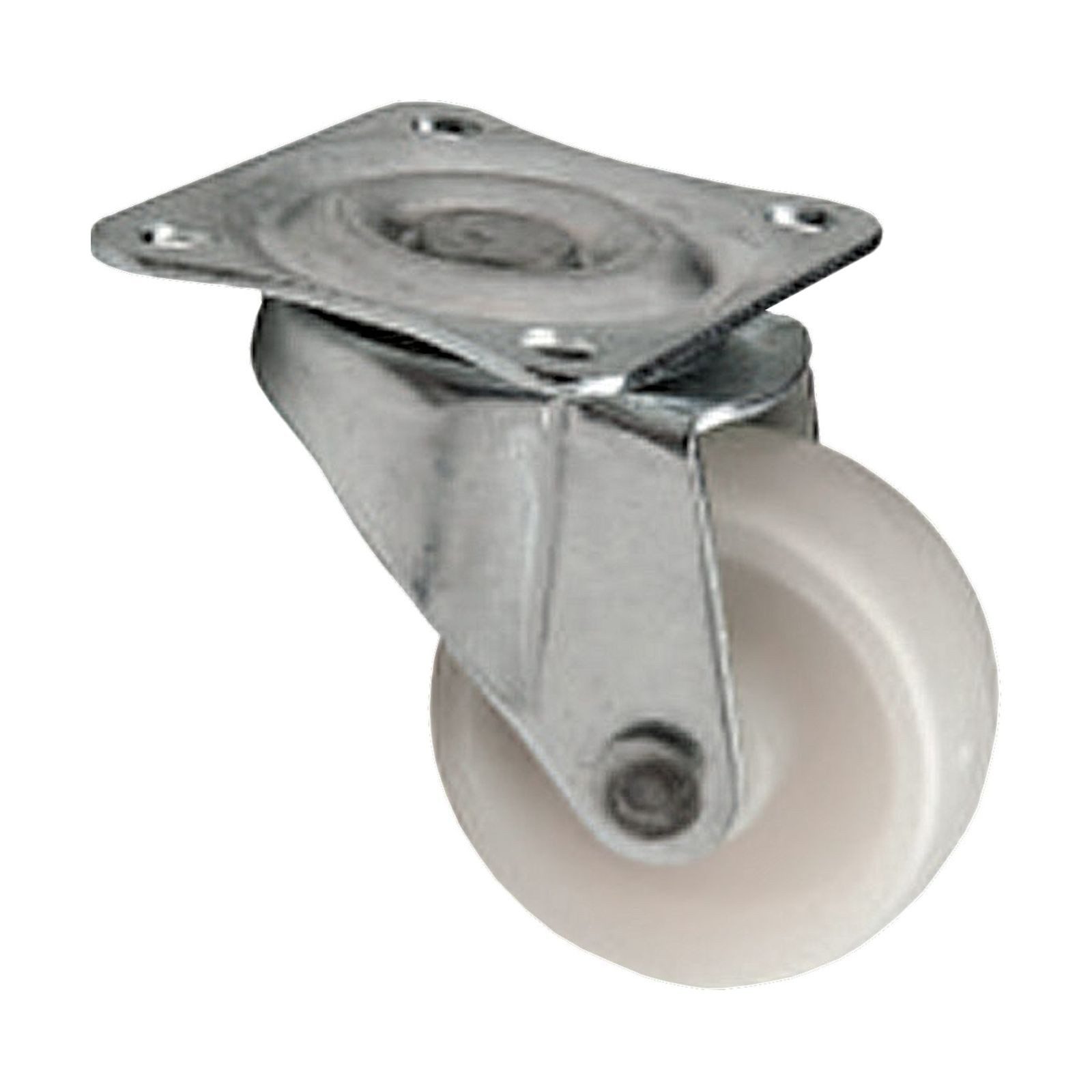 SO-TECH® Möbelrolle Lenkrollen MAINZ ohne Bremse (Feststeller) inkl. Schraubense, (4-St), Ø 30 mm, weiß, Belastbarkeit bis 48 kg (12 kg pro Rolle) – Bild 2 von 4