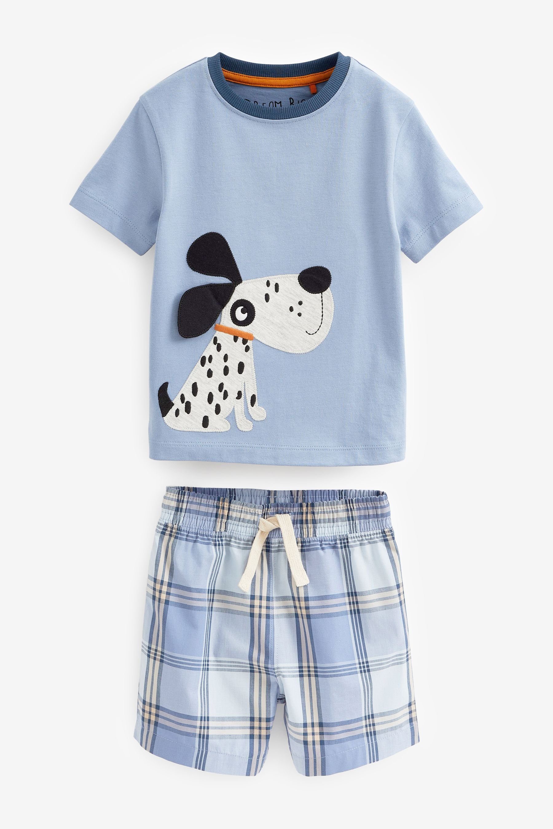 Next Pyjama Kurzer Pyjama (2 tlg) Blue Dog