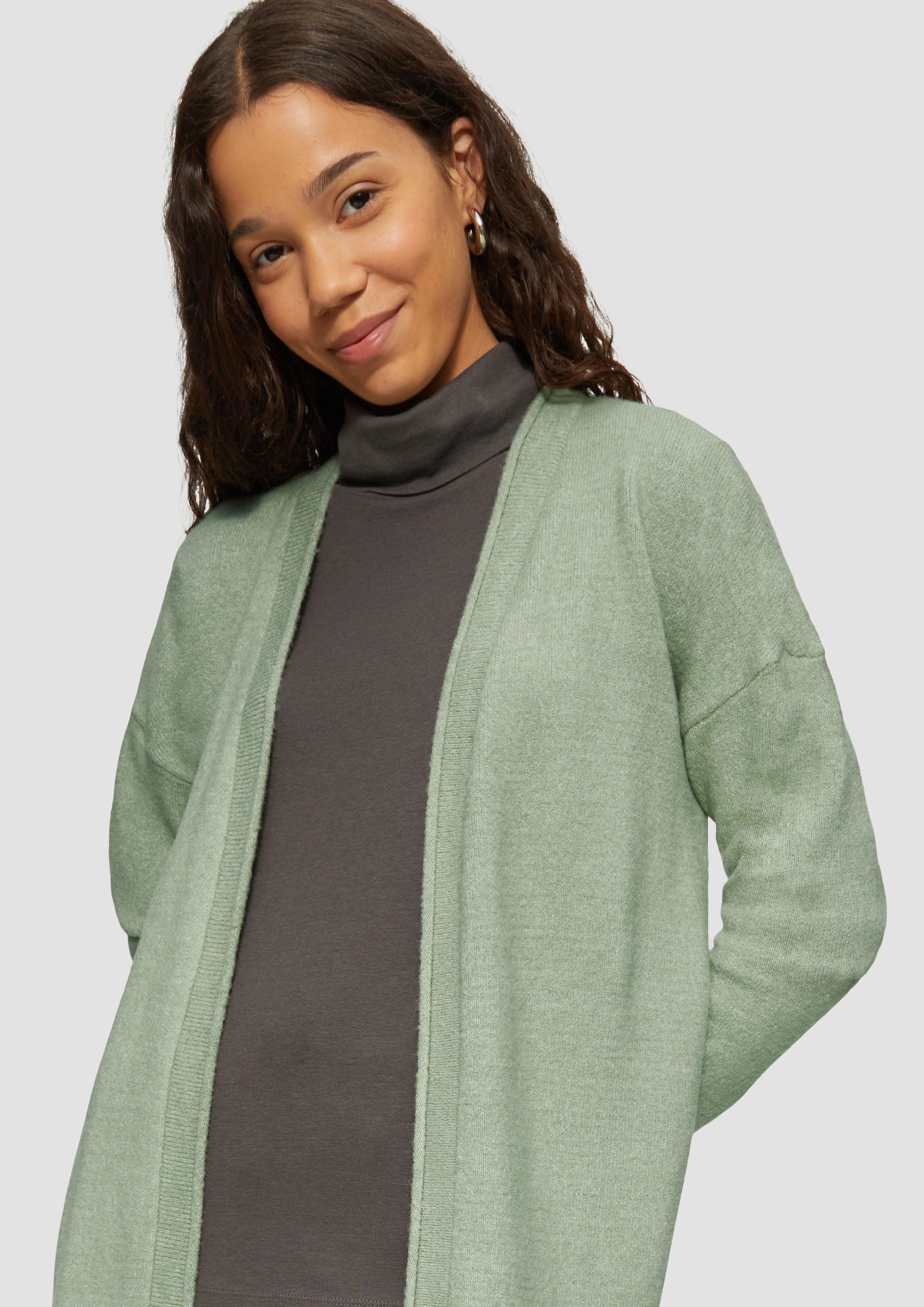 QS Funktionsjacke Weiche Strickjacke mit Rollkante günstig online kaufen