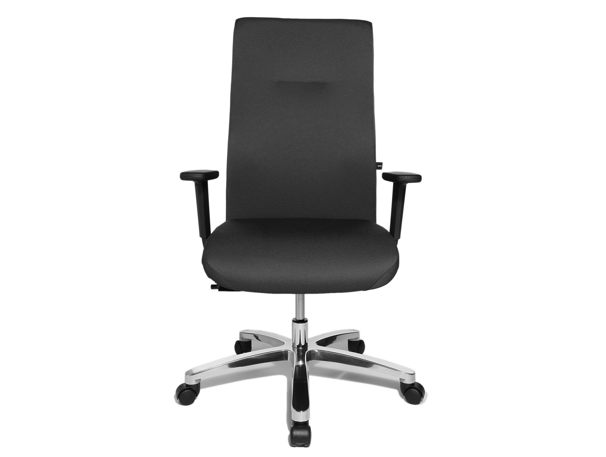 Moebel-Eins 20 Material Stoff/Aluminium, BIG STAR mit Stuhl, schwarz Armlehnen, Drehstuhl