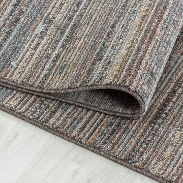 Frisé-Teppich Gestreift Design, Carpettex, Läufer, Höhe: 10 mm, Kurzflor Teppich Wohnzimmer Modern Design Vintage-Stil Pflegeleicht