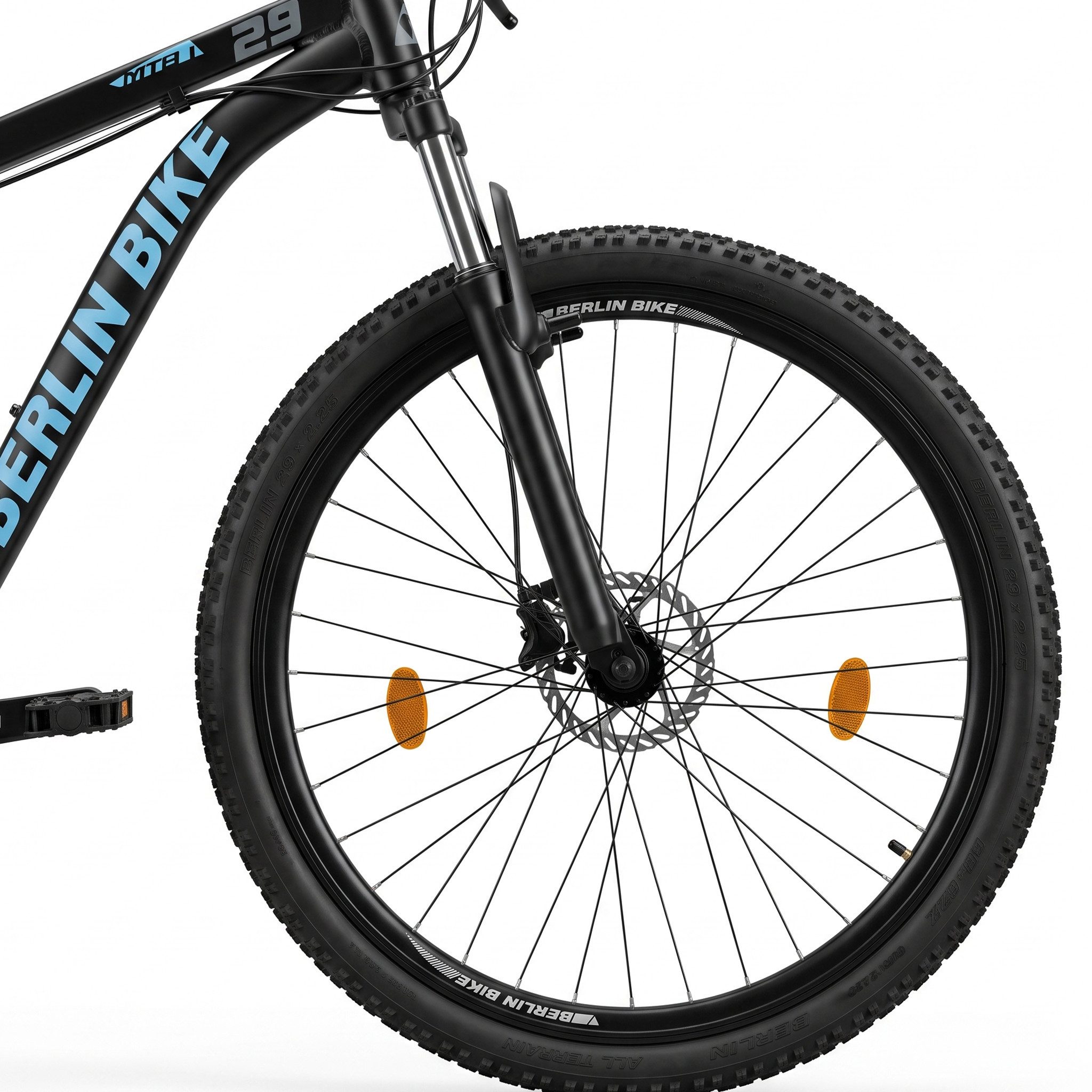 BERLIN BIKE Mountainbike MTB1 Serien-Komplettset 26/27,5/29 Zoll mit Shimano-Ausstattung, 21 Gang Shimano FD-TZ500/RD-TY300D Schaltwerk, Kettenschaltung, (Shimano Kurbel, Dacron Hydraulische Scheibenbremsen, Aluminiumrahmen), mit hydraulischen Scheibenbremsen