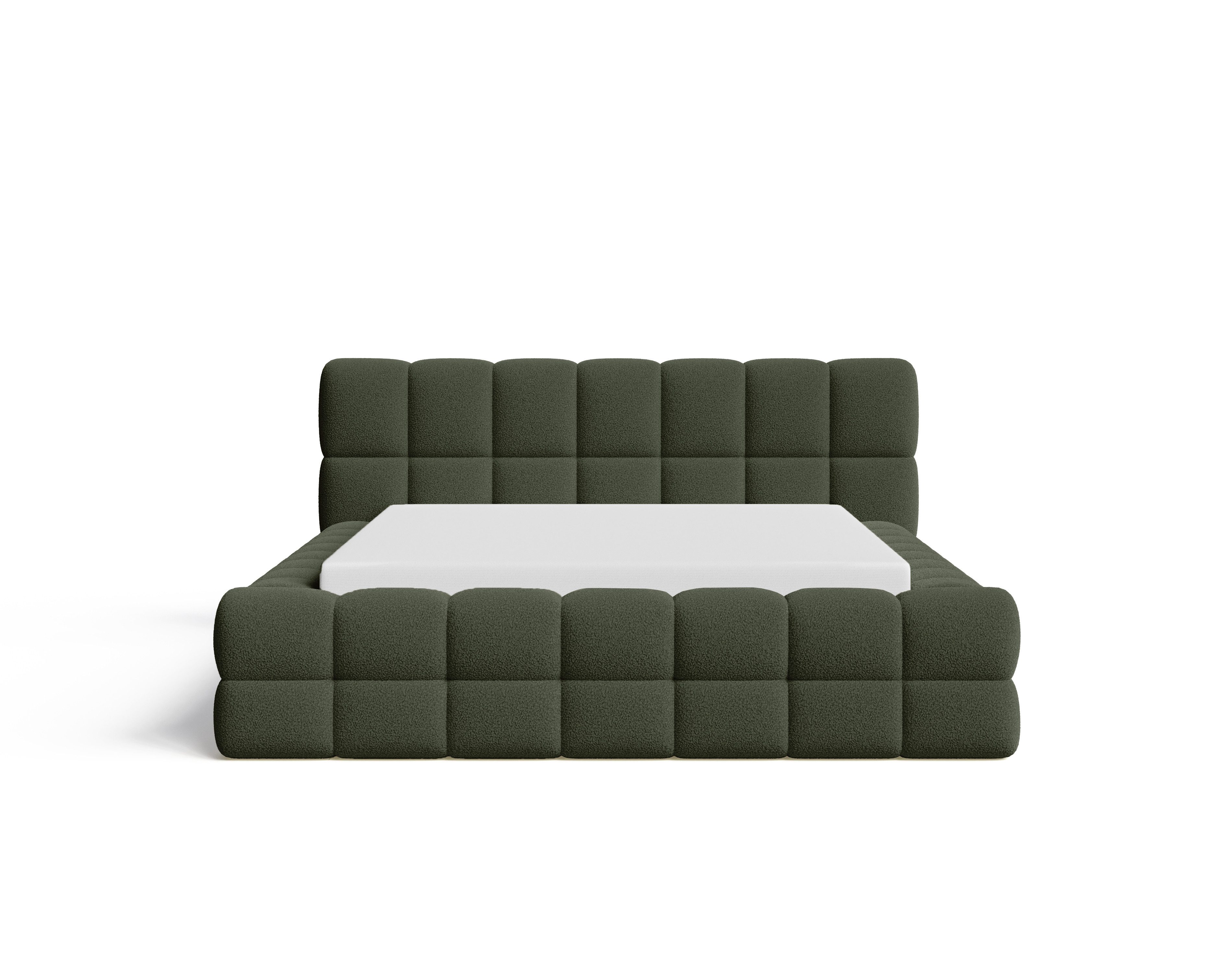 Chilly Möbel Polsterbett Verona Grun Bouclé günstig online kaufen