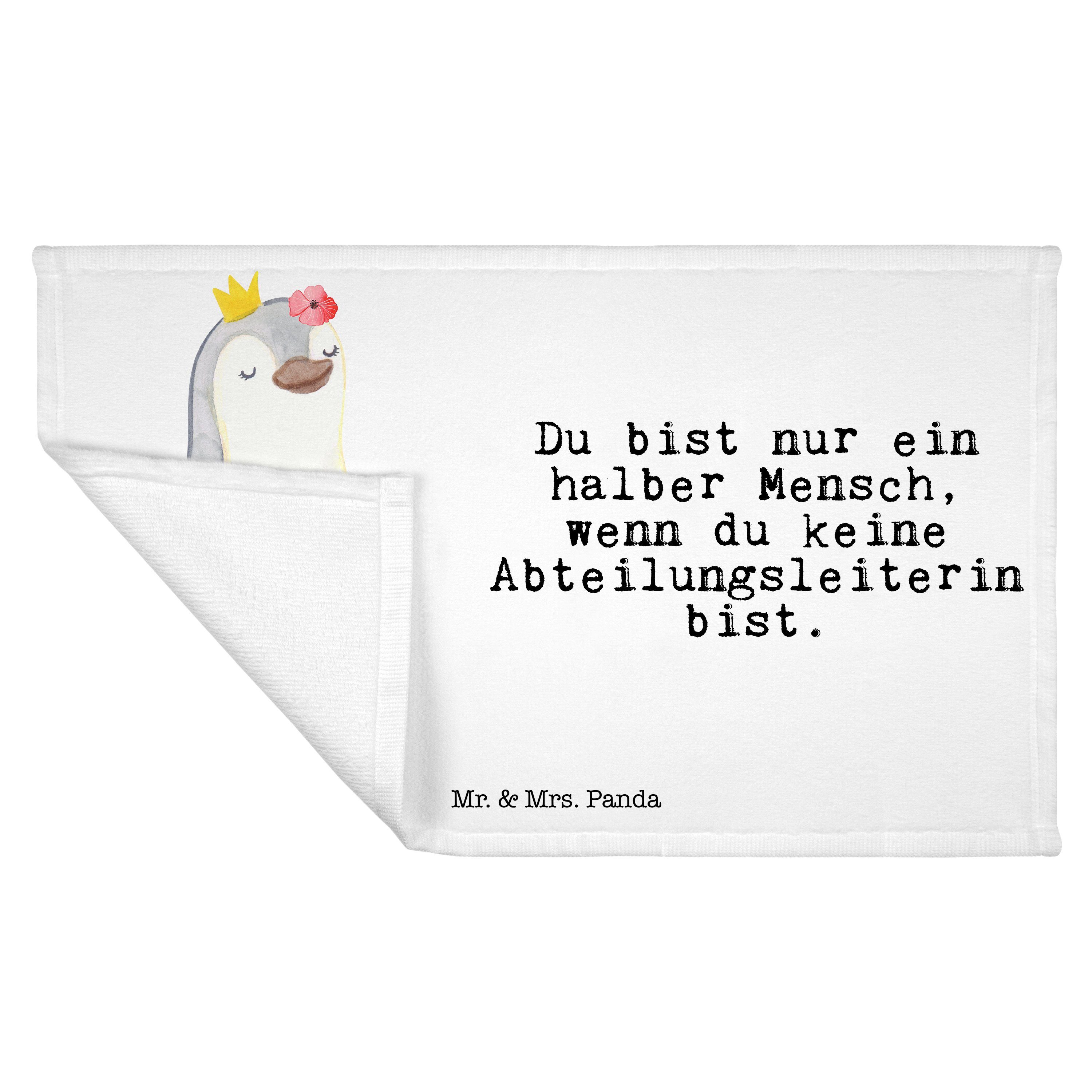 Mr. & (1-St) - mit Panda Weiß Han, Handtuch Kinder Ausbildung, Mrs. Herz Abteilungsleiterin - Geschenk