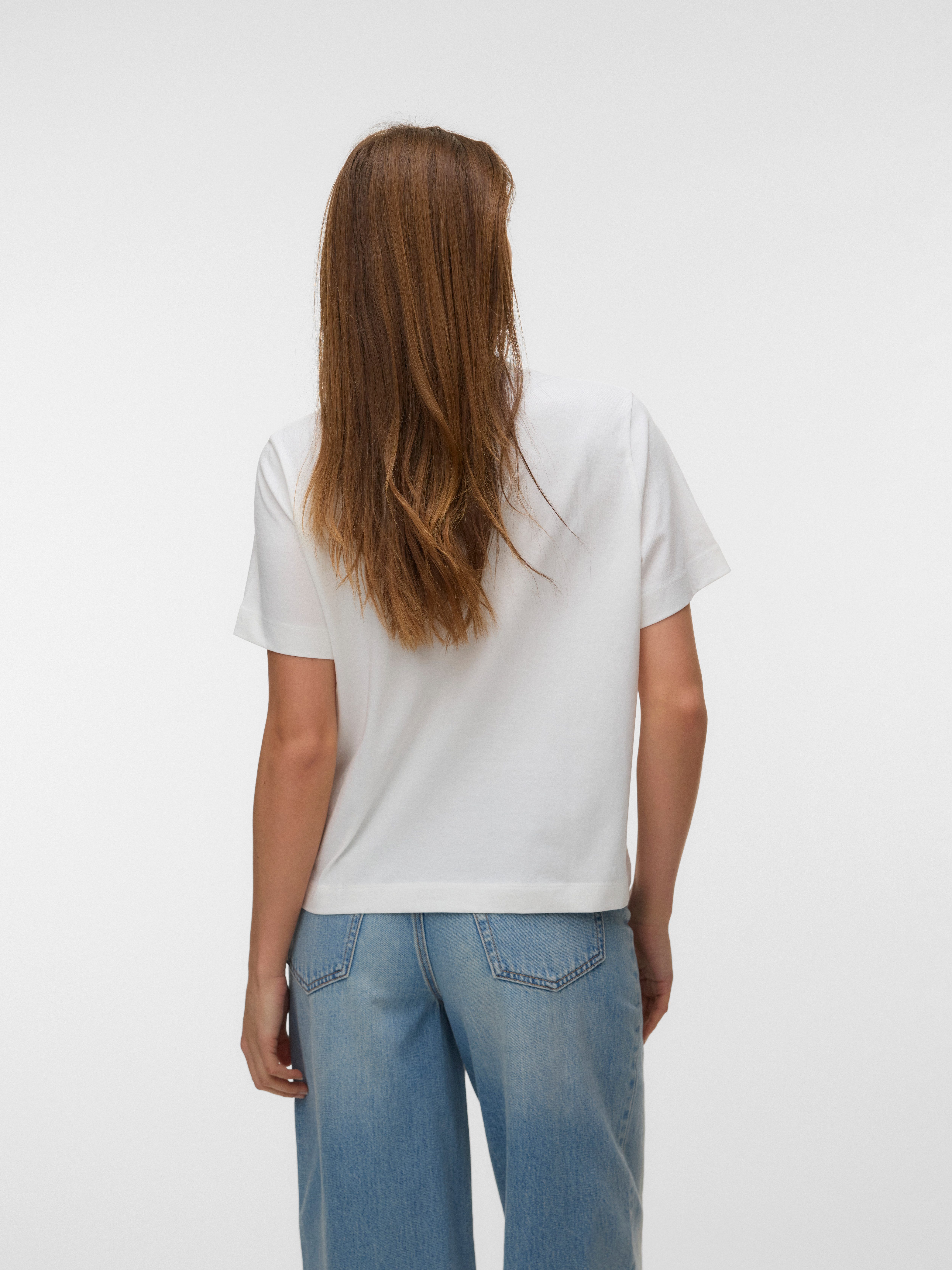 Vero Moda Kurzarmshirt VMSALLI METTE SS TOP BOX JRS Baumwolle, regular fit