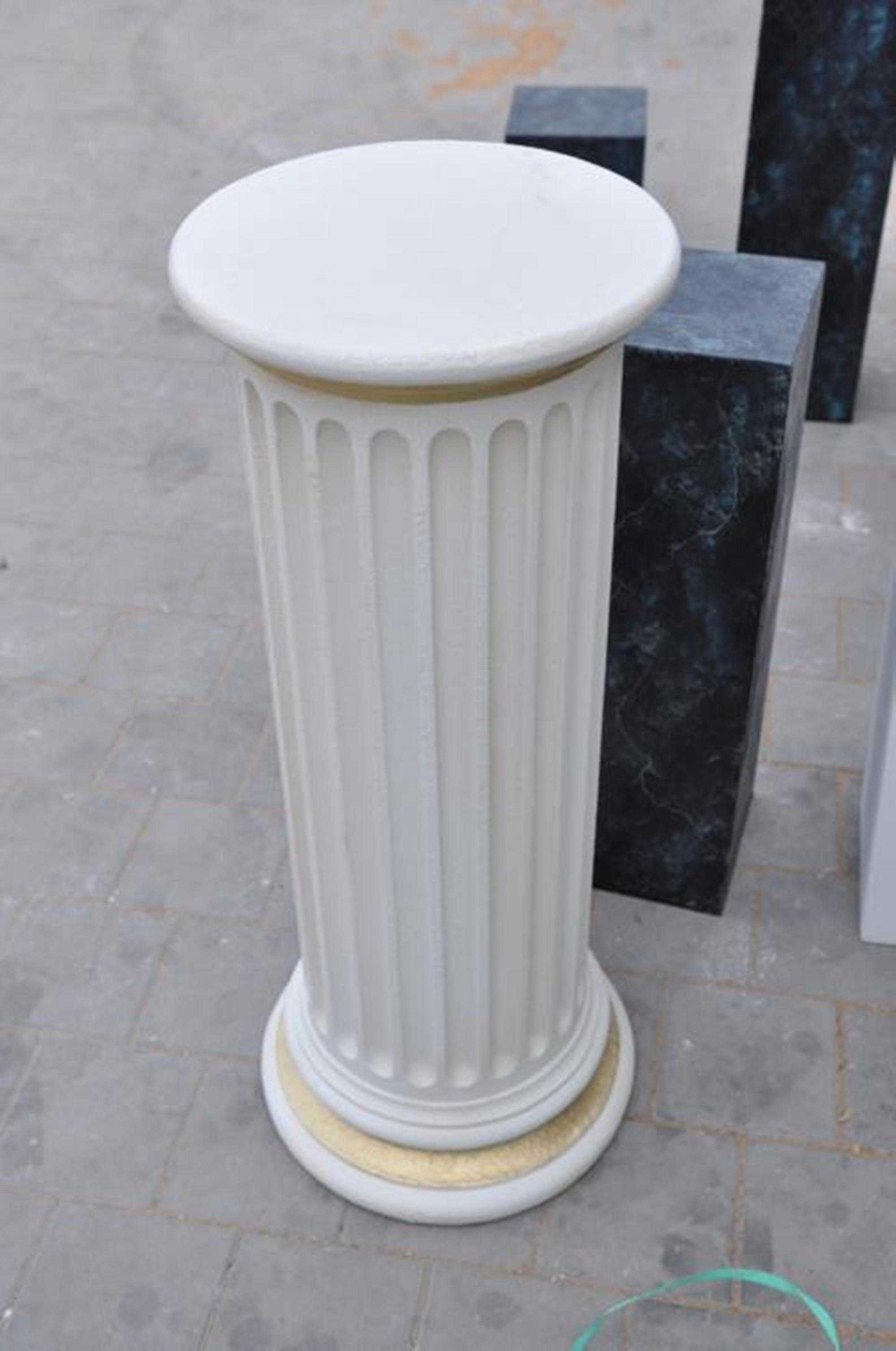 Säulen römische Skulptur Dekoration Marmor Ständer Skulptur, Figur JVmoebel Neu PG1102