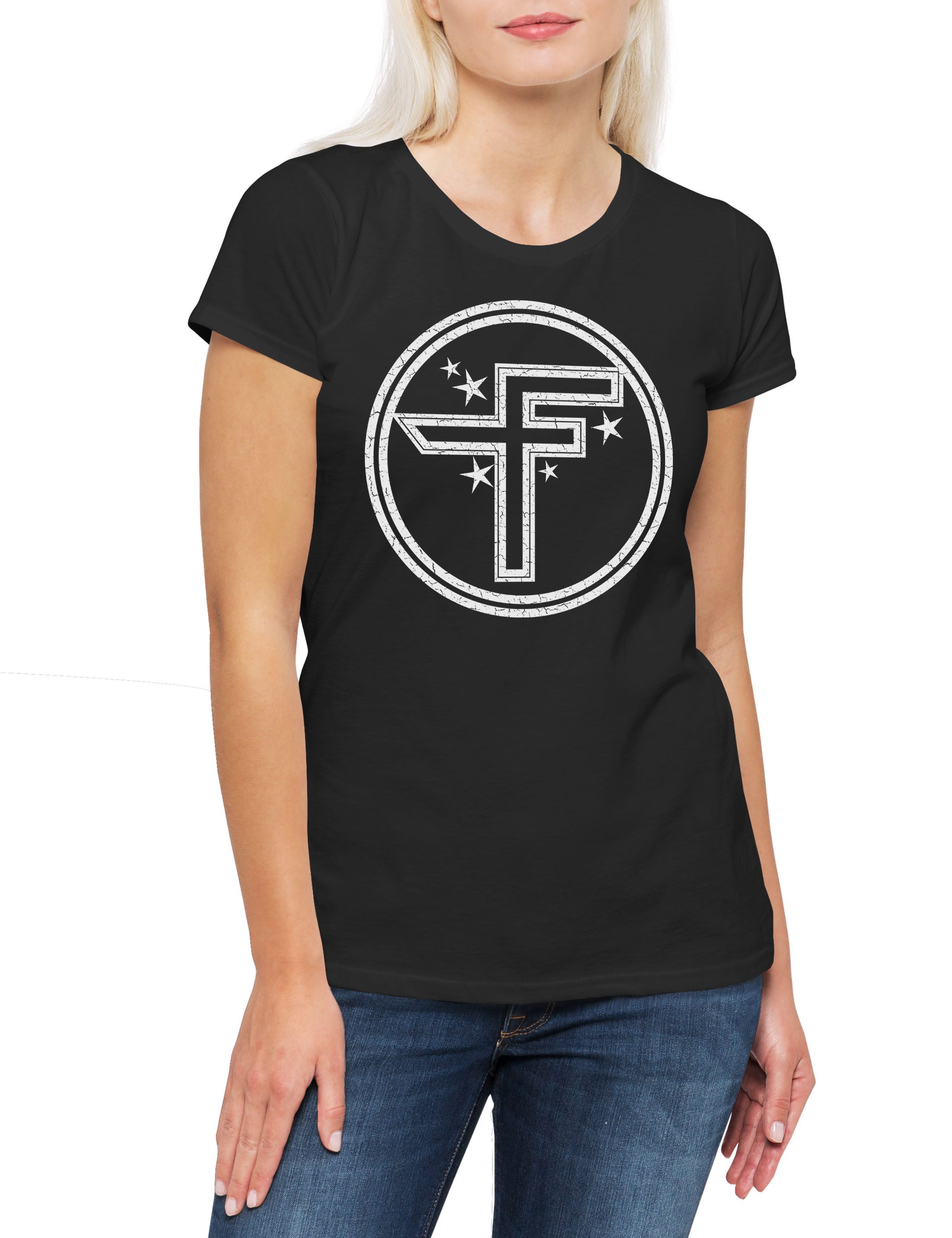 Print-Shirt Trade Federation Logo Damen T-Shirt Wars Rebels Krieg Rebellion Star